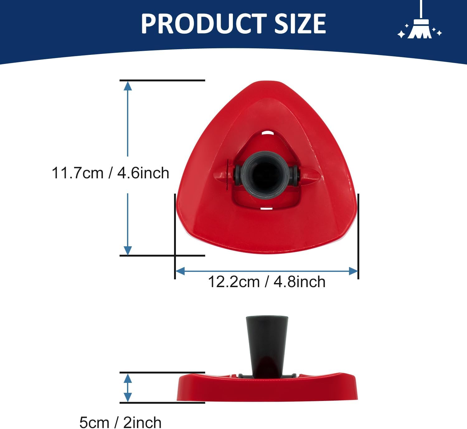 GFRED 2-Tank Mop Base Scrub Brush Replacement