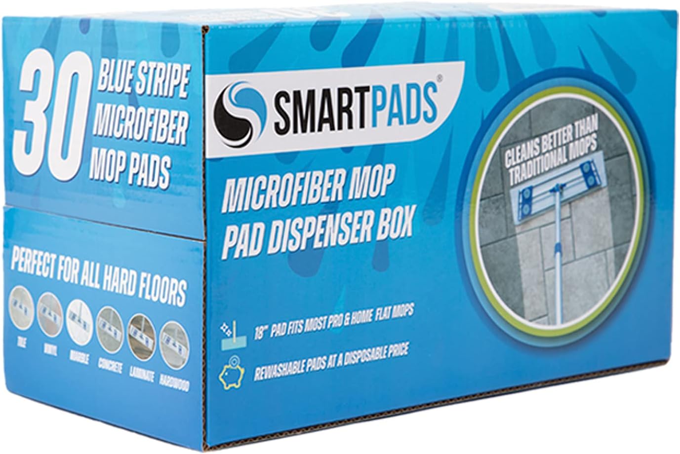 Arkwright Reusable Smart Pads Box - 30 Pads 18 in Blue