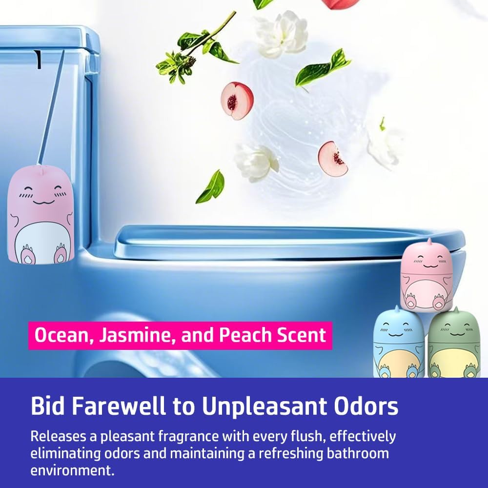 CloudMades Cute Dinosaur Toilet Cleaner Bottle with 3 Scents