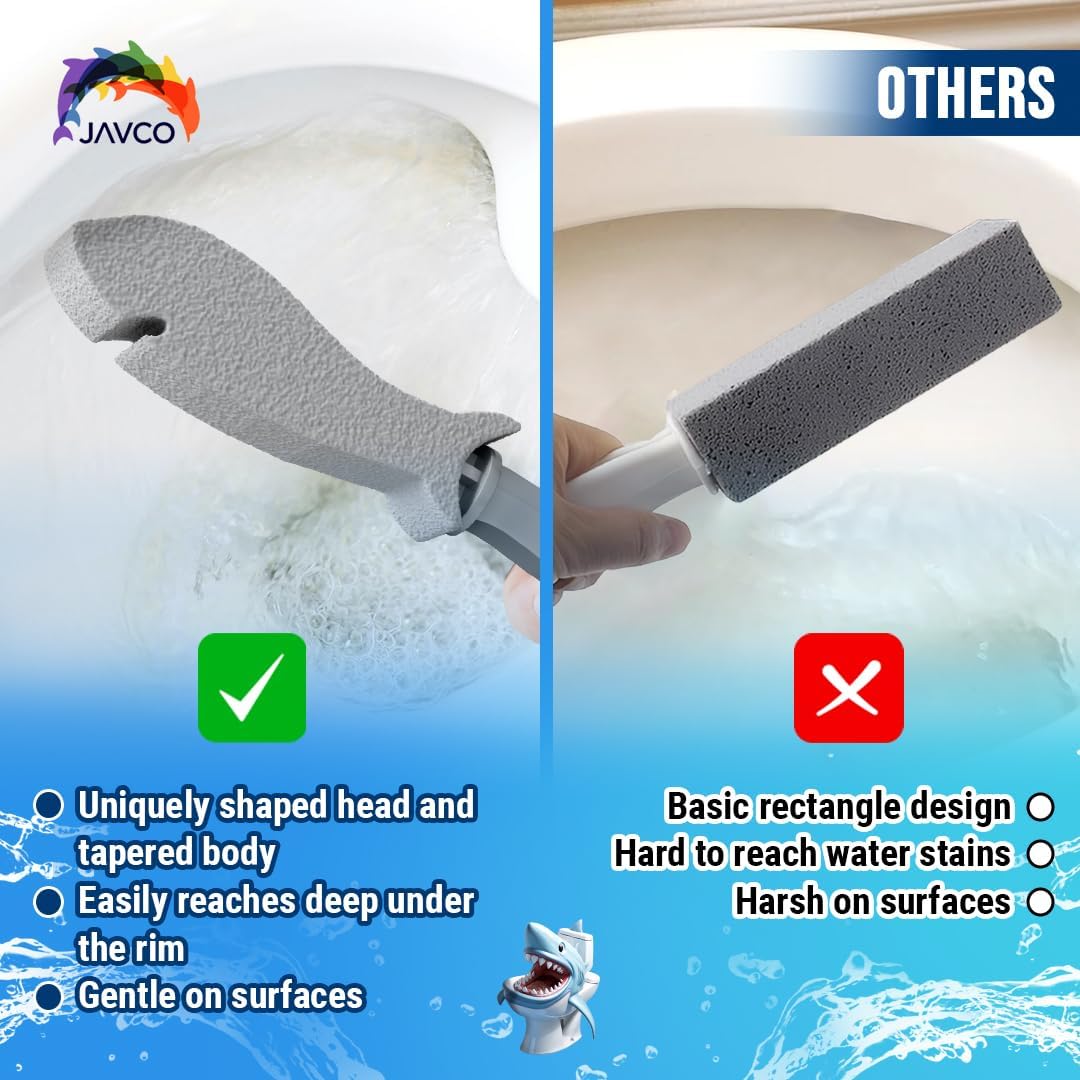 2 Pack Pumice Stone with Handle for Toilet Cleaning