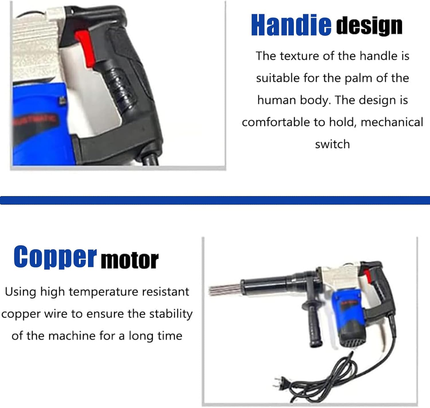 High Power 1100W Pistol Grip Needle Scaler 220V 1