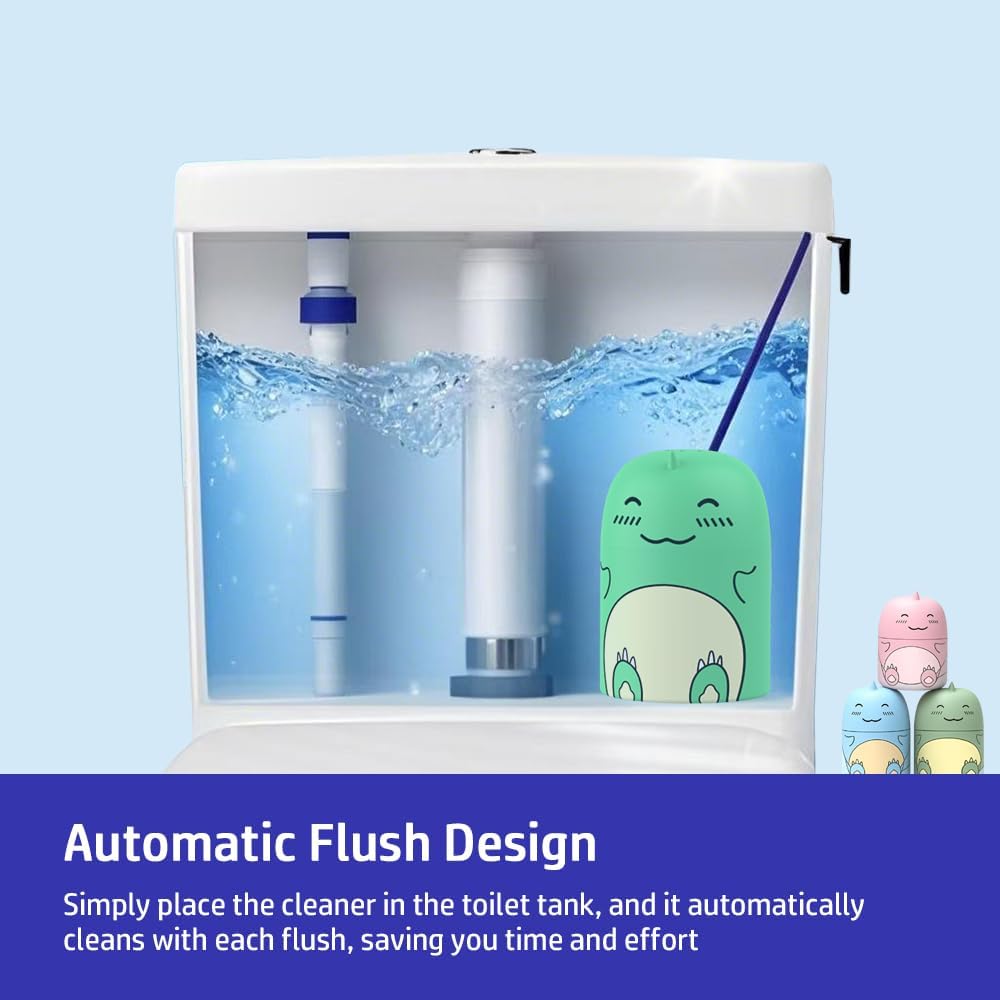 CloudMades Cute Dinosaur Toilet Cleaner Bottle with 3 Scents