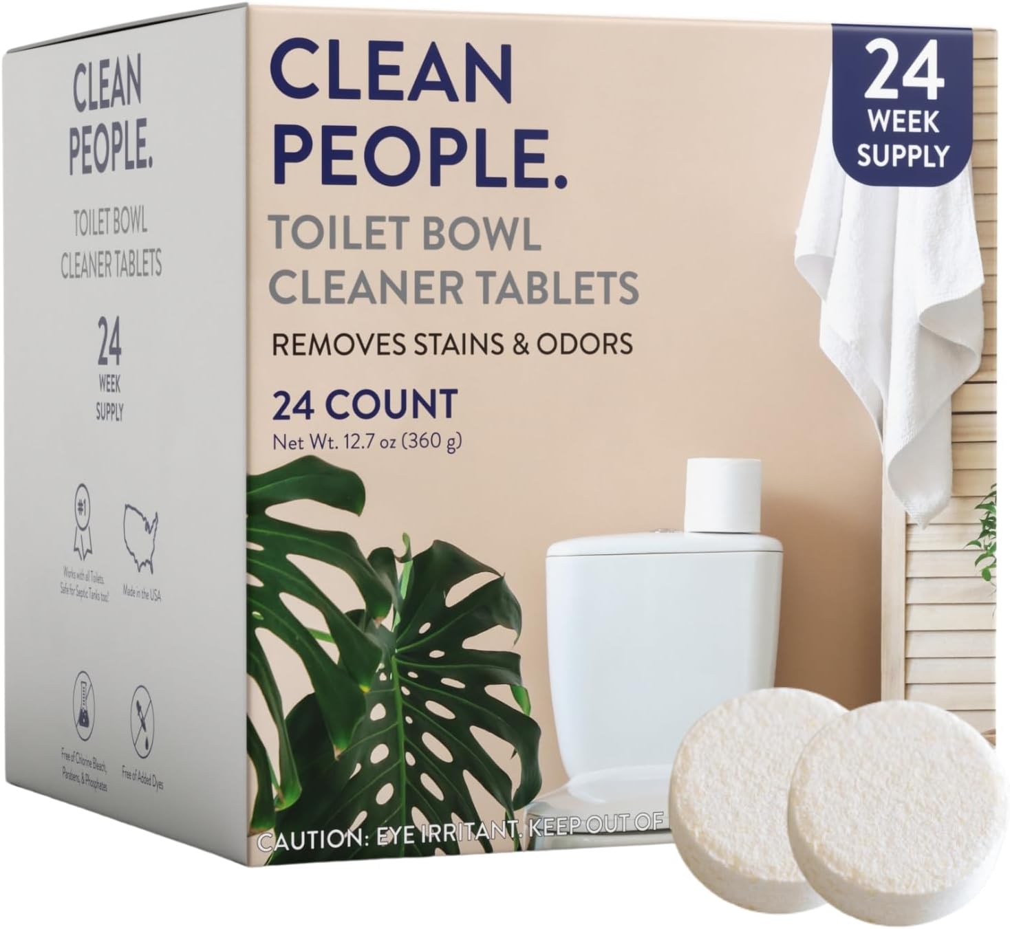 THE CLEAN PEOPLE Toilet Cleaner Tablets 24 Count