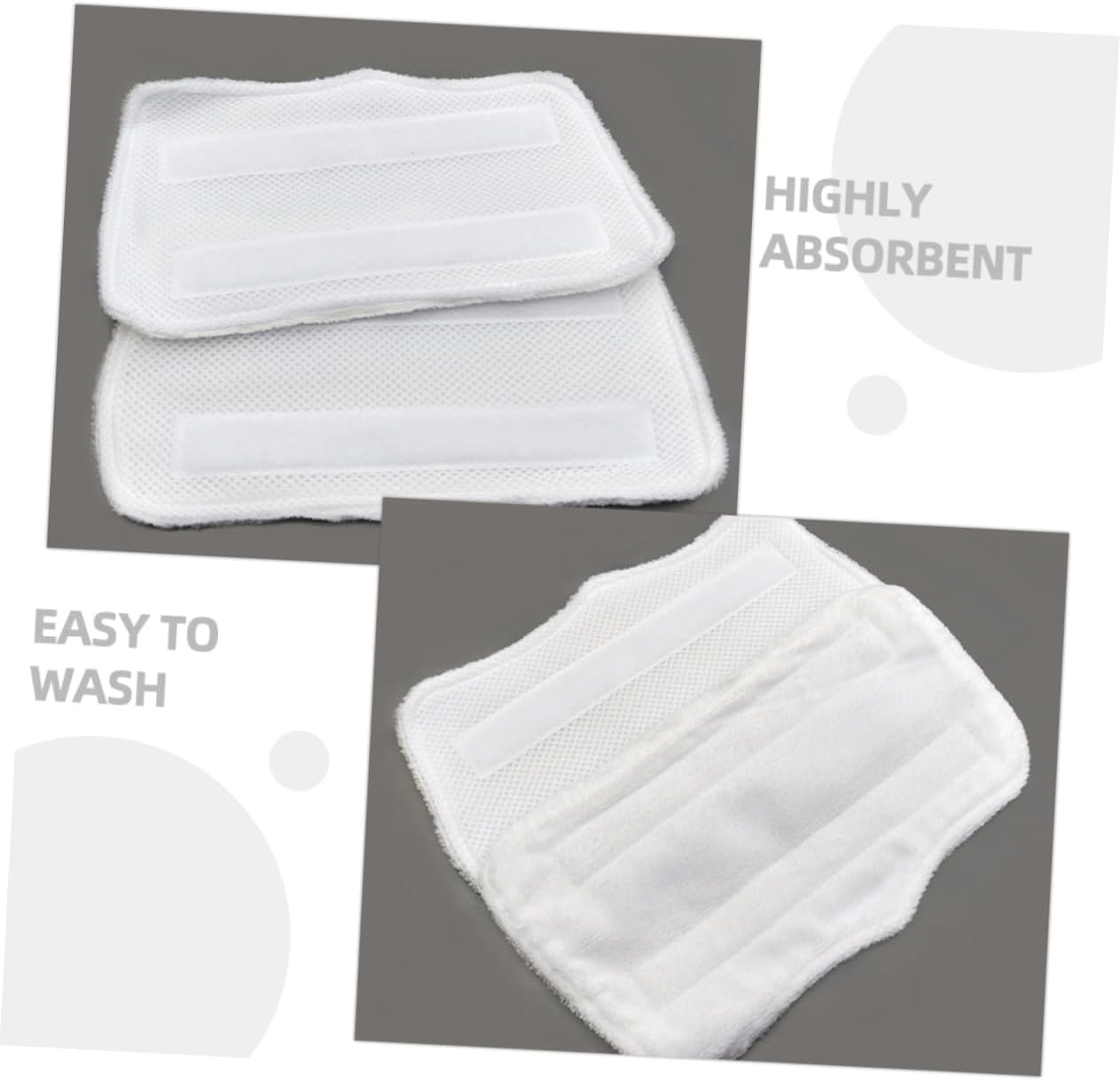 3pcs Washable Microfiber Steam Mop Pads for Shark Compatible Replacement