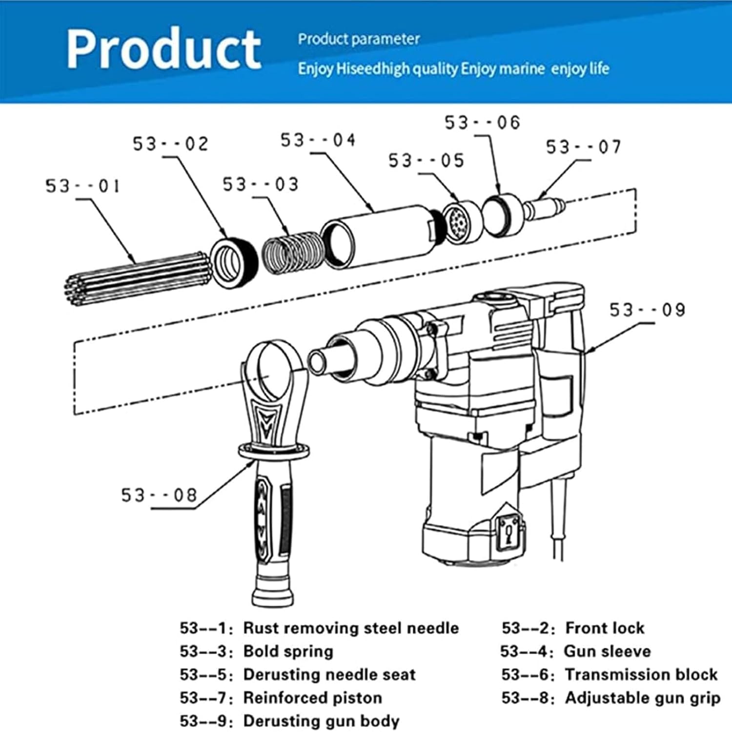 MAIMAILE 1100W Handheld Electric Rust Remover