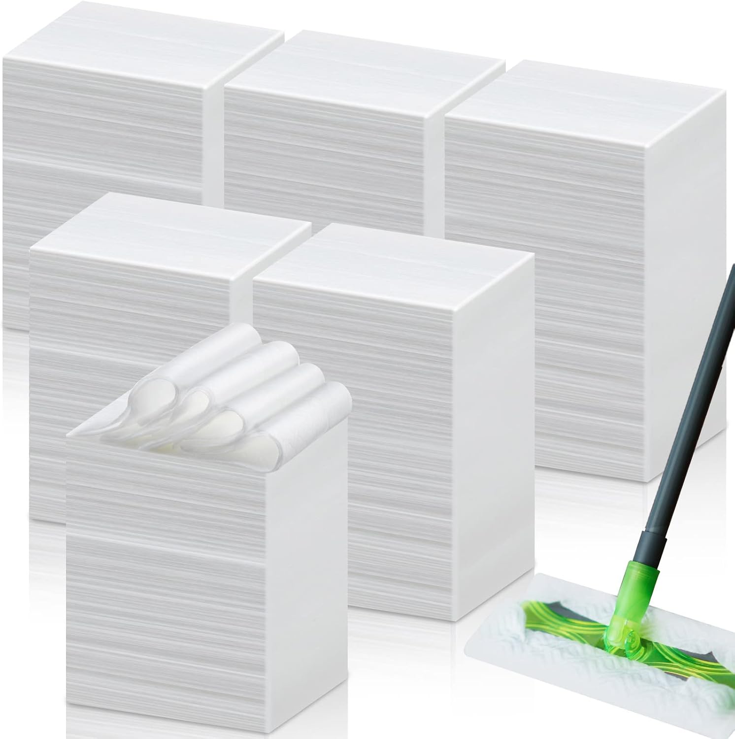Zubebe 600 Pcs Dry Mop Pad Refills for Floor Cleaning