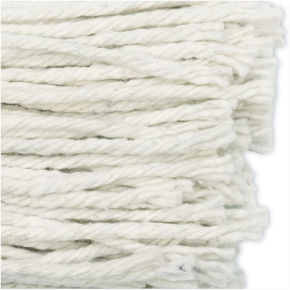 Boardwalk BWK2016CEA 16 Cut-End Cotton Wet Mop Head - White 1