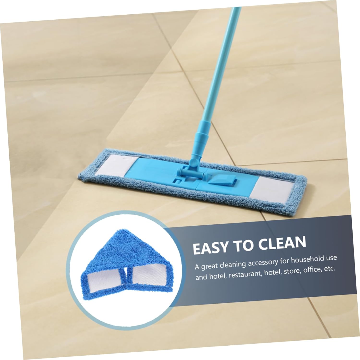 SHERCHPRY Coral Fleece Microfiber Mop Head Refill Pads 4-Pack