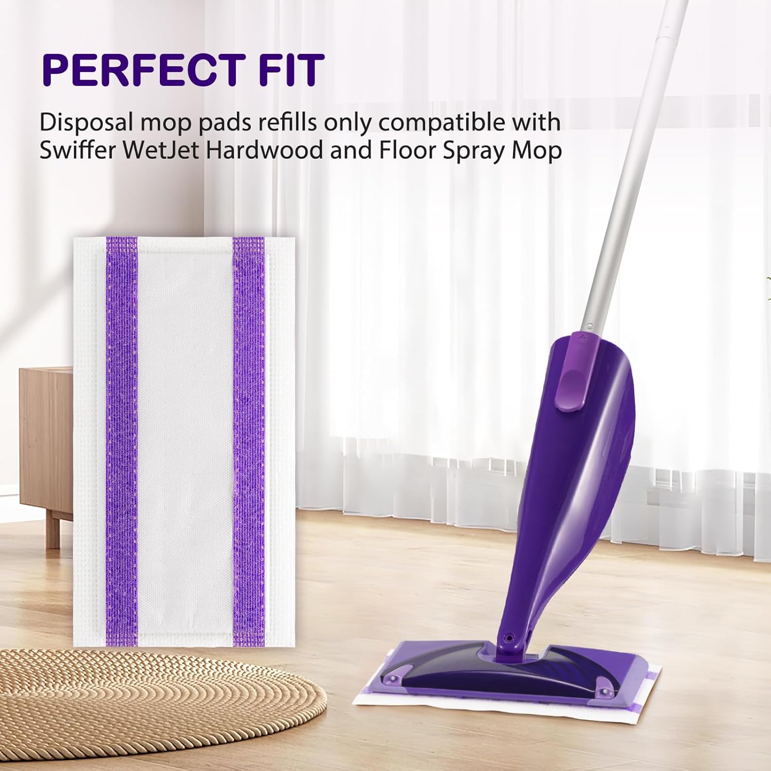 Zeekech 30 Count Spray Mop Pad Refill for Swiffer WetJet 1