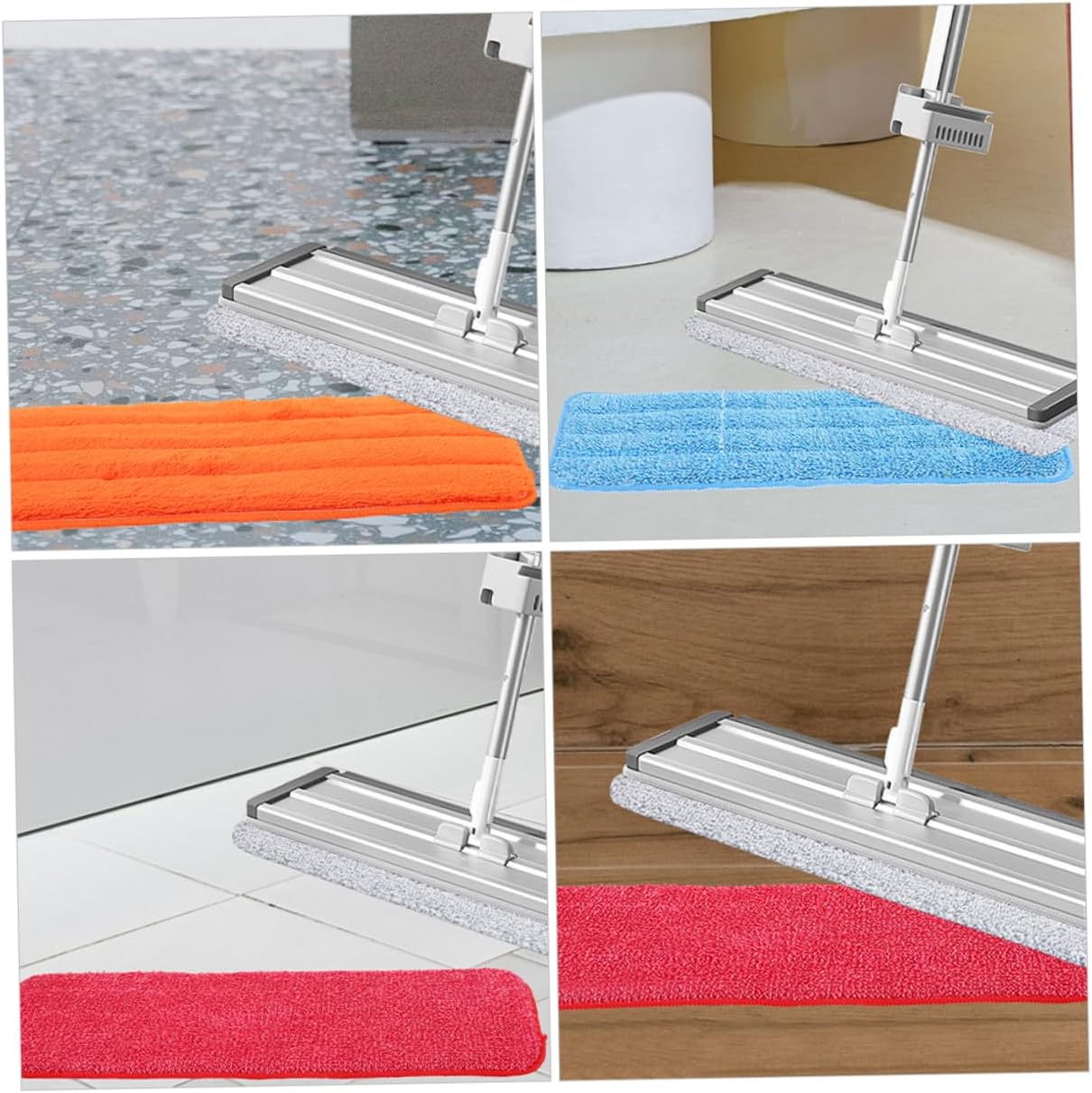 5Pcs Reusable Fiber Mop Pads for Durable Cleaning