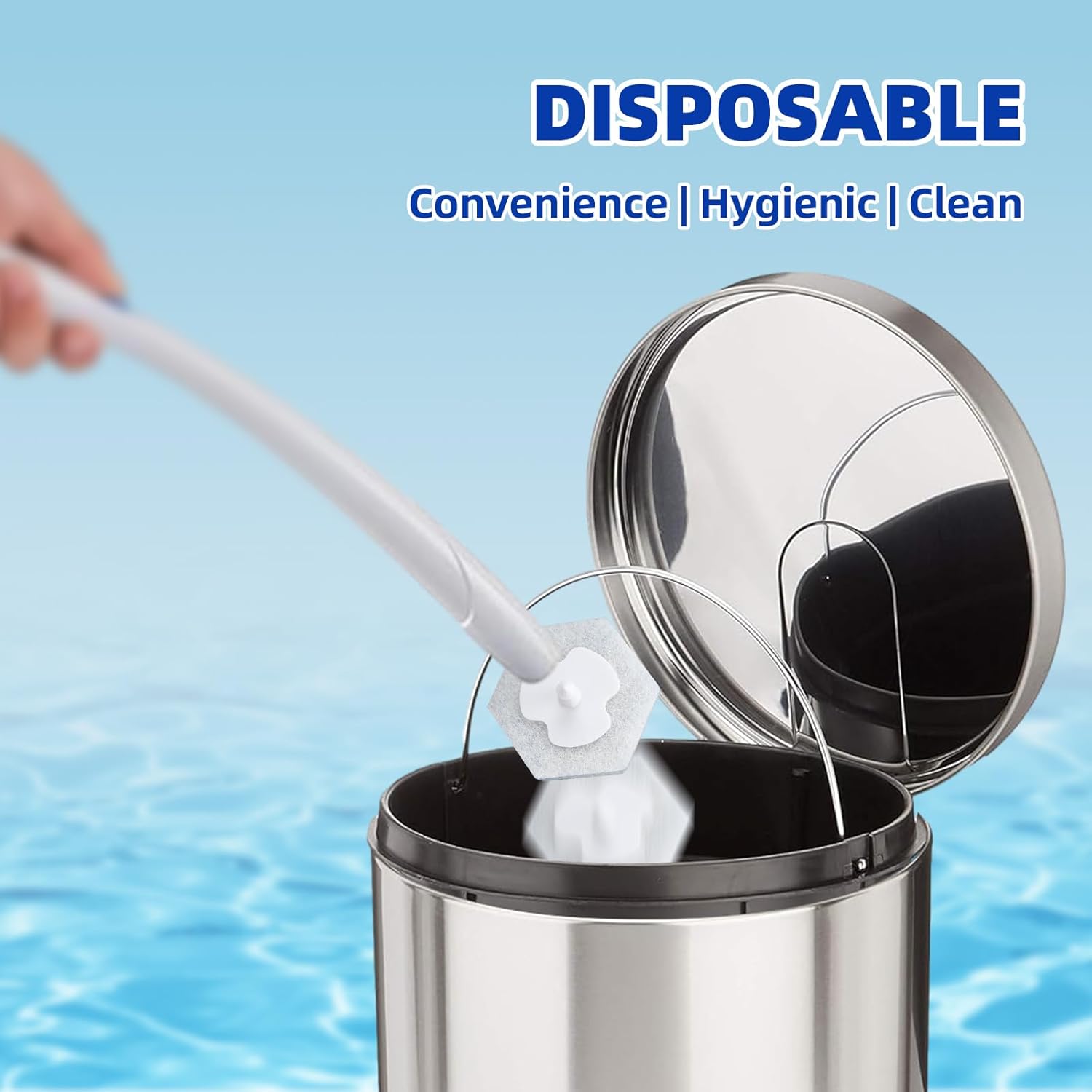 KOKL 60pcs Toilet Brush Refills Disposable Bathroom Cleaners