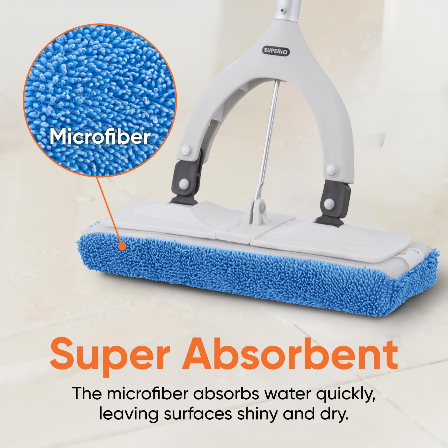 Superio Microfiber Mop Head Replacement - 1 Pack 1