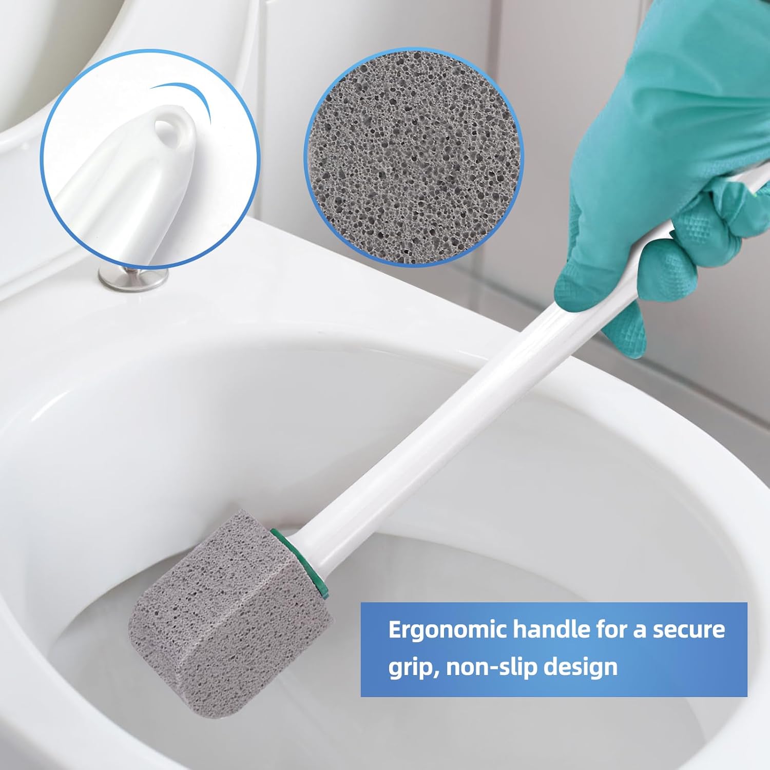 Pumice Stone Toilet Cleaner with Long Handle
