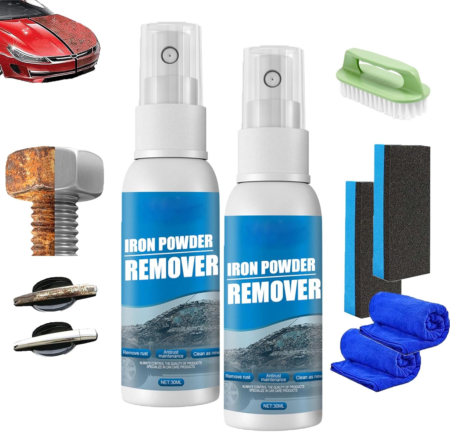WRSFXV Multi Purpose Rust Remover Spray 2pcs 30ml