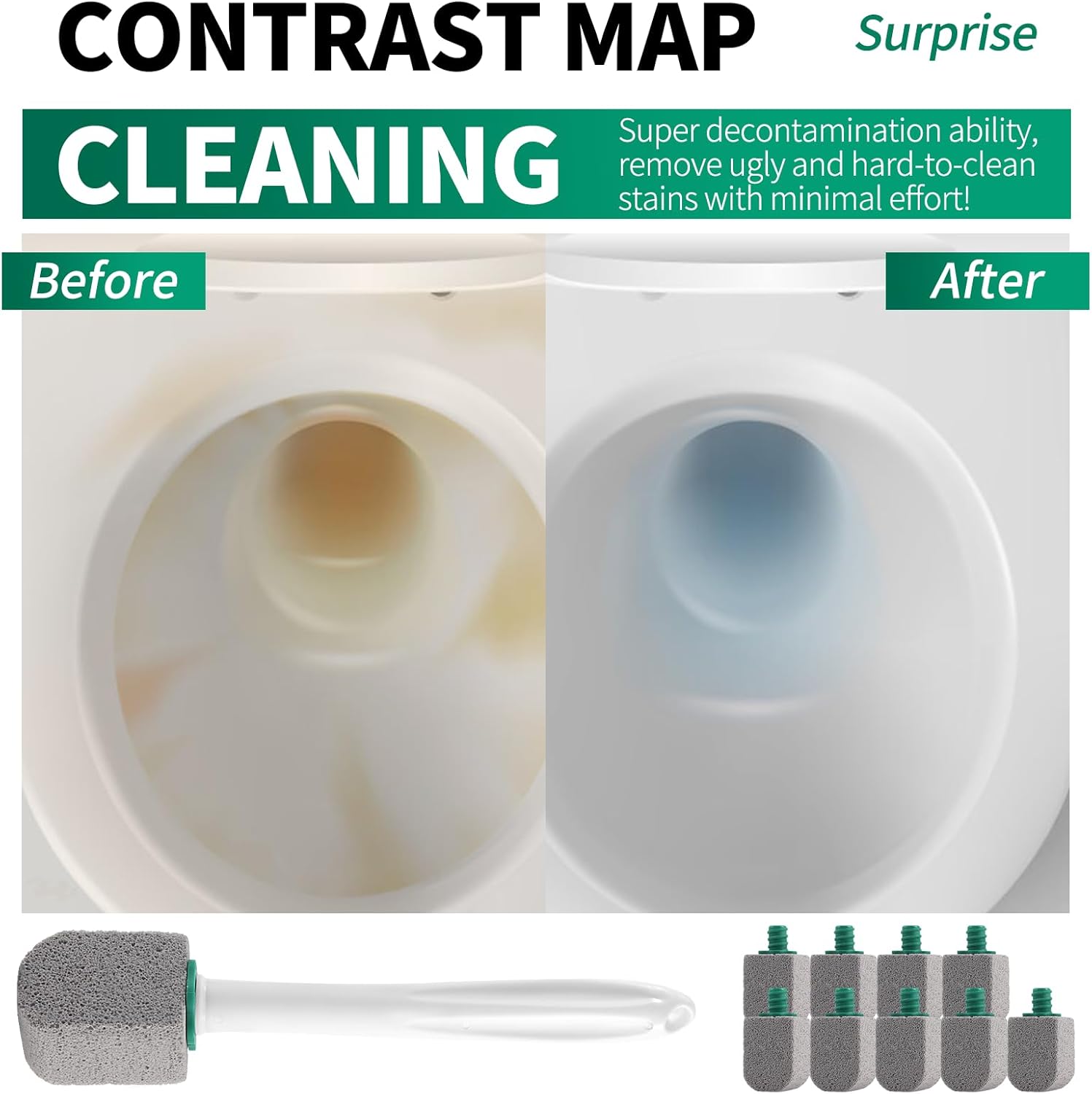 Pumice Stone Toilet Cleaner with Long Handle 1