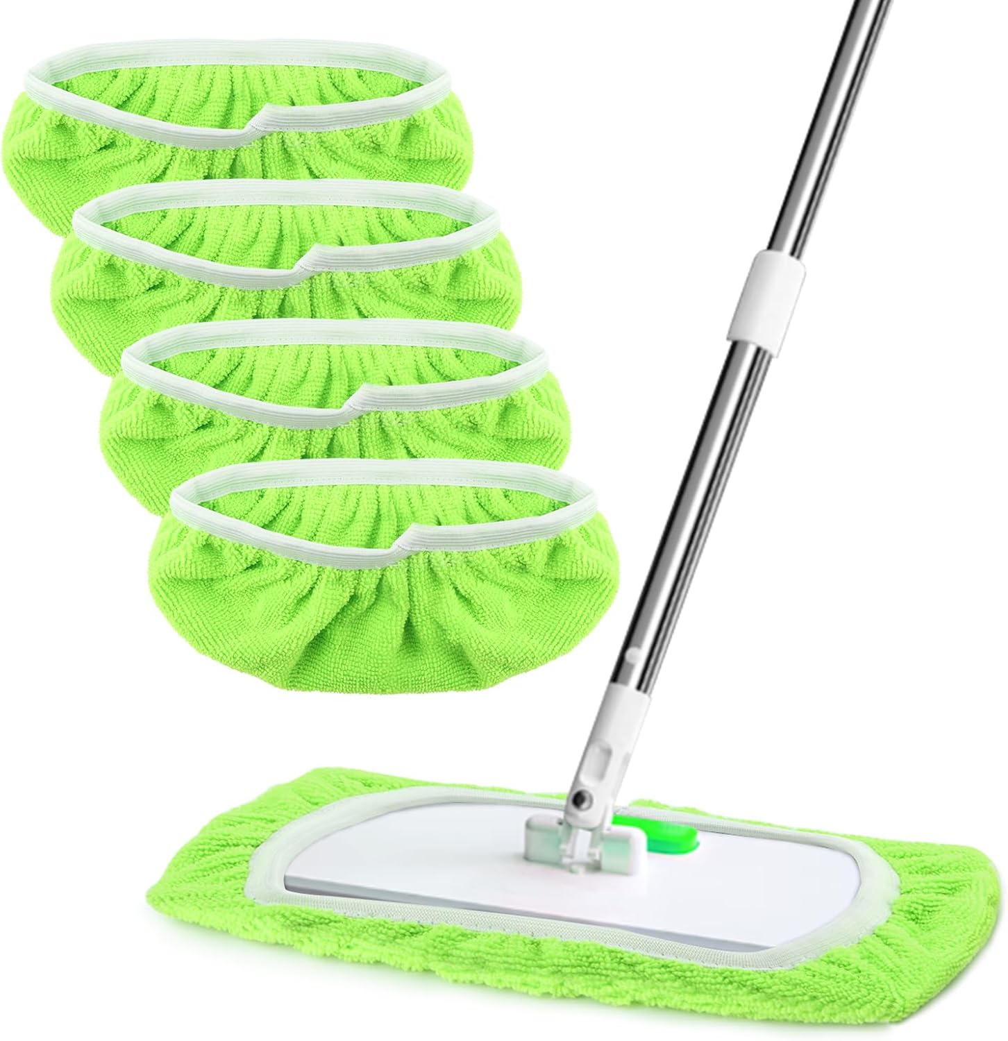 4-Pack Reusable Microfiber Mop Pads for Swiffer Sweeper