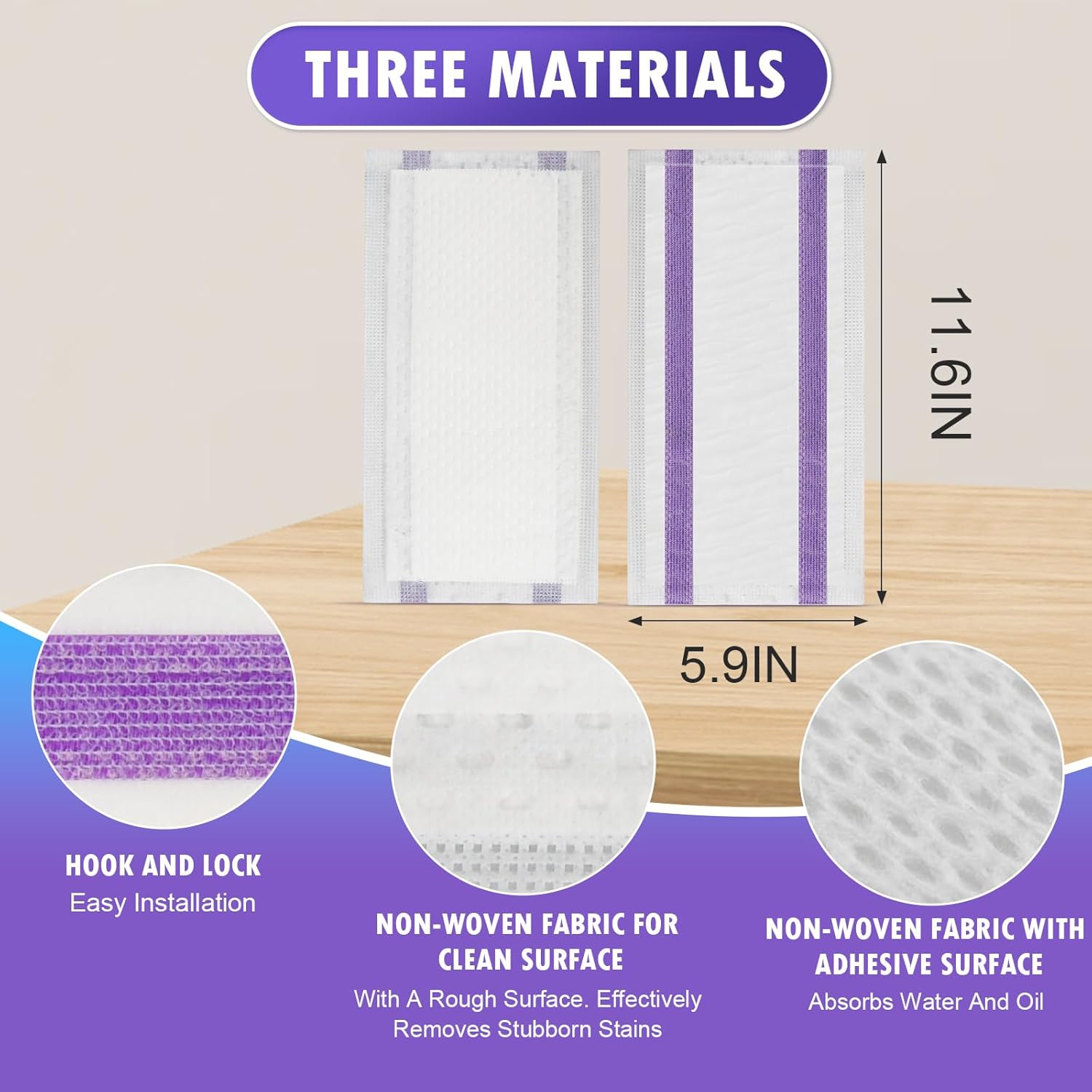KTNAid 60 Pack Replacement Mop Pads for Swiffer WetJet