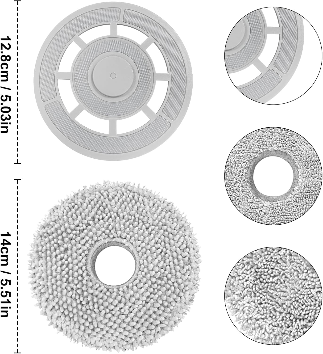Fixbetter Replacement Mop Pads for Roborock Qrevo