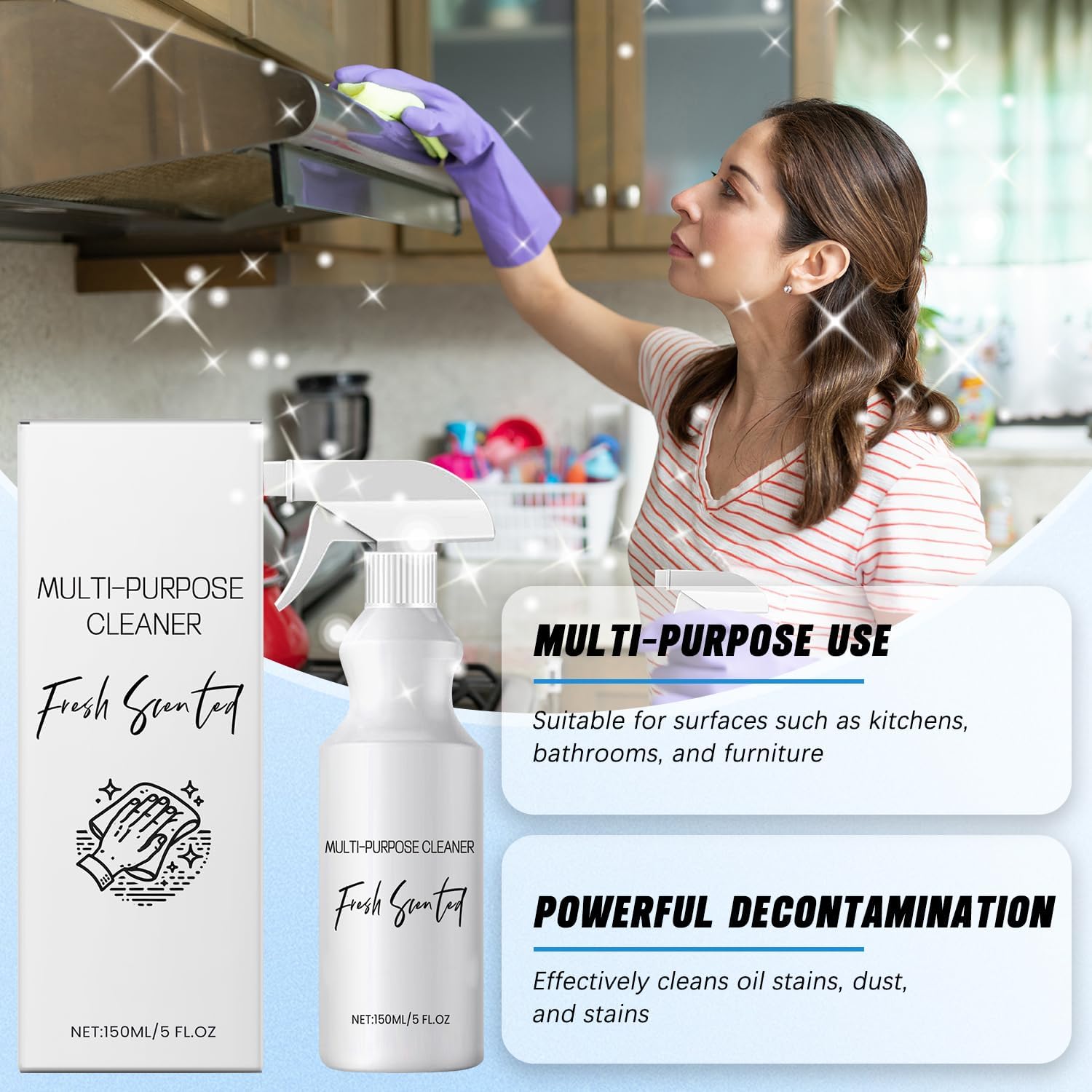 2Pcs R W Multi Purpose Cleaner