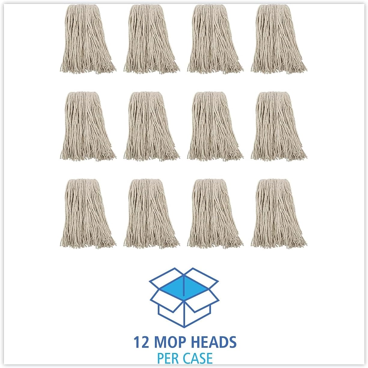Boardwalk Premium Cut-End Wet Mop Heads 12CT