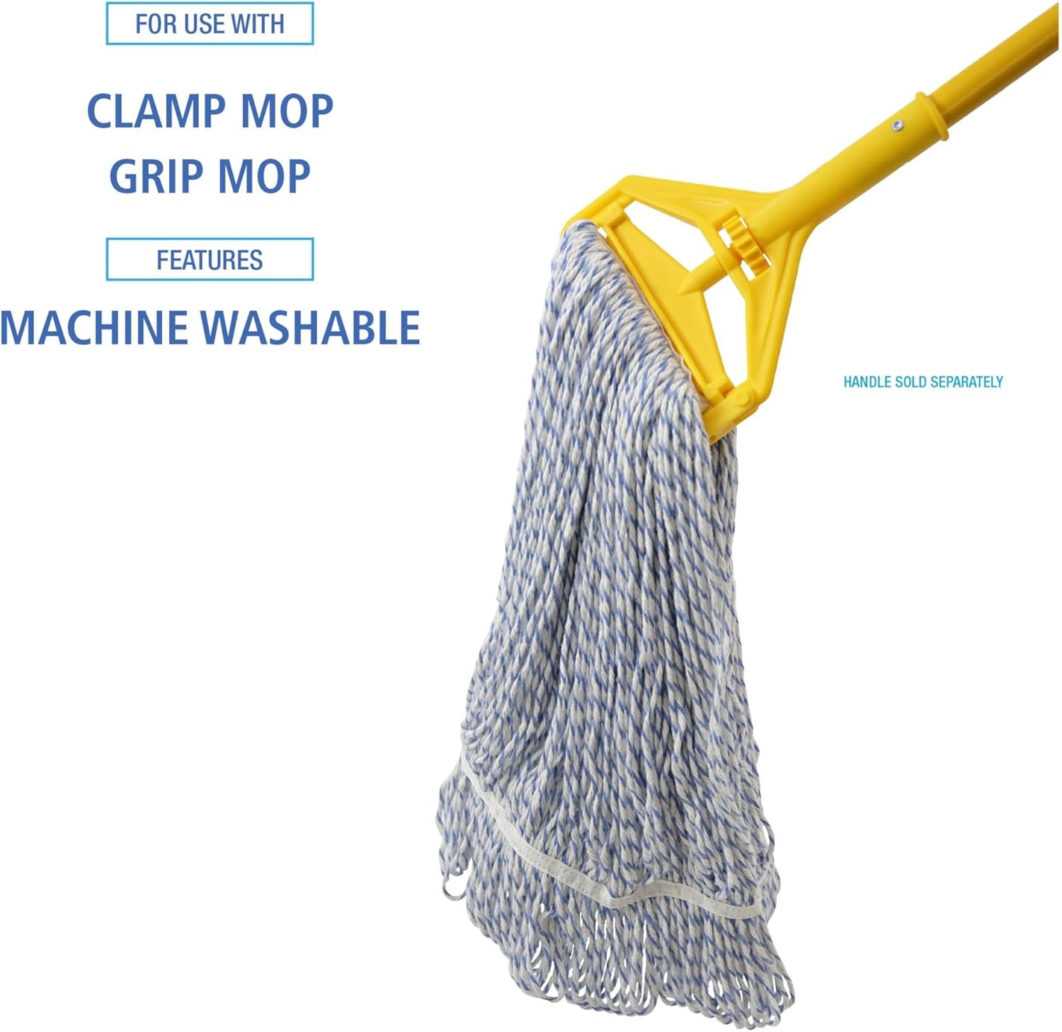 Boardwalk 542CT Mop Head Replacement Narrow Medium WhiteBlue Case of 12