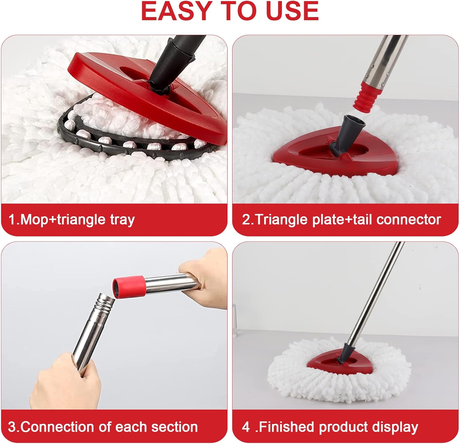 BeiLan Spin Mop Replacement Head Set