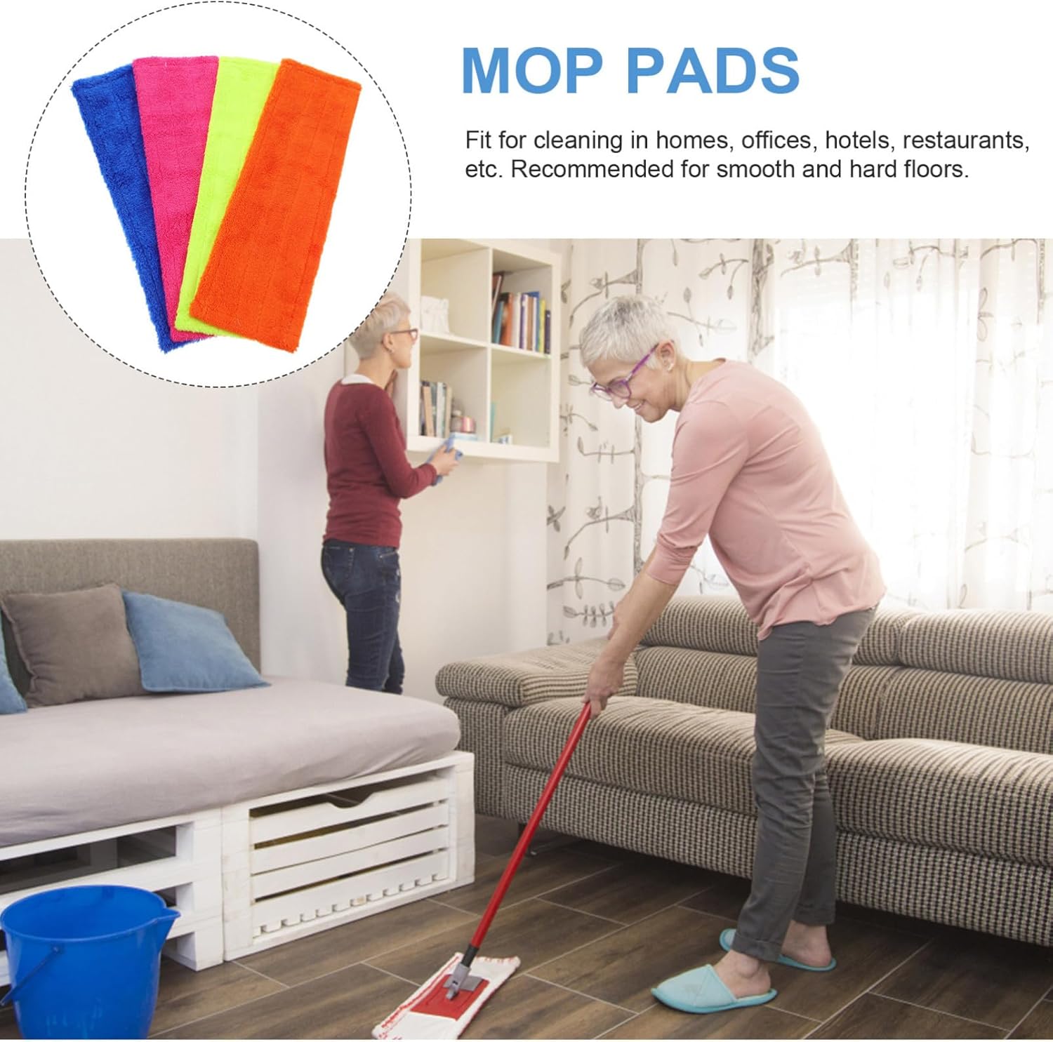 Ipetboom 4pcs Reveal Mop Pads Replacement Heads