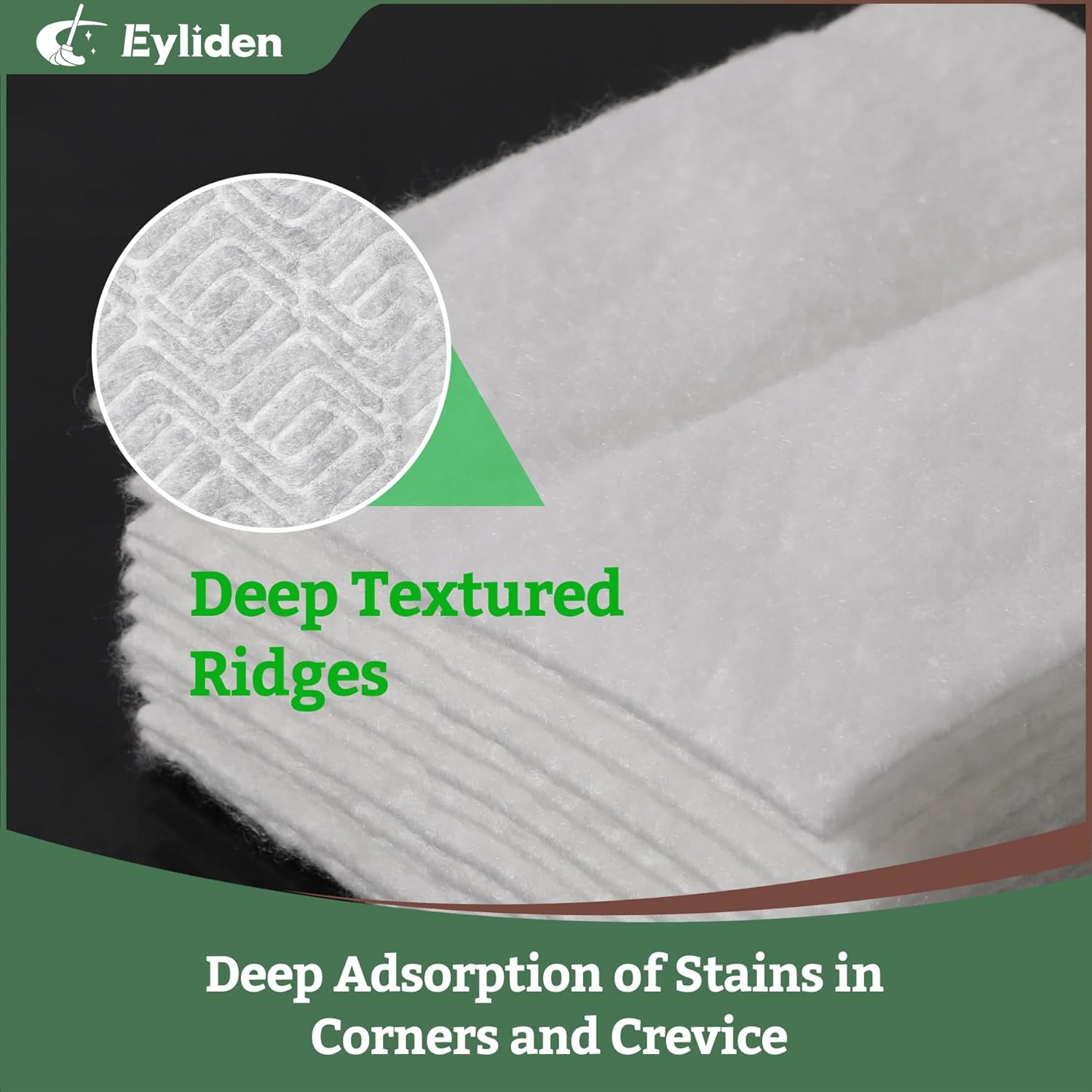 Eyliden 24 Count Dry Mop Pads 10 Inch Replacement for Sweeper Mops