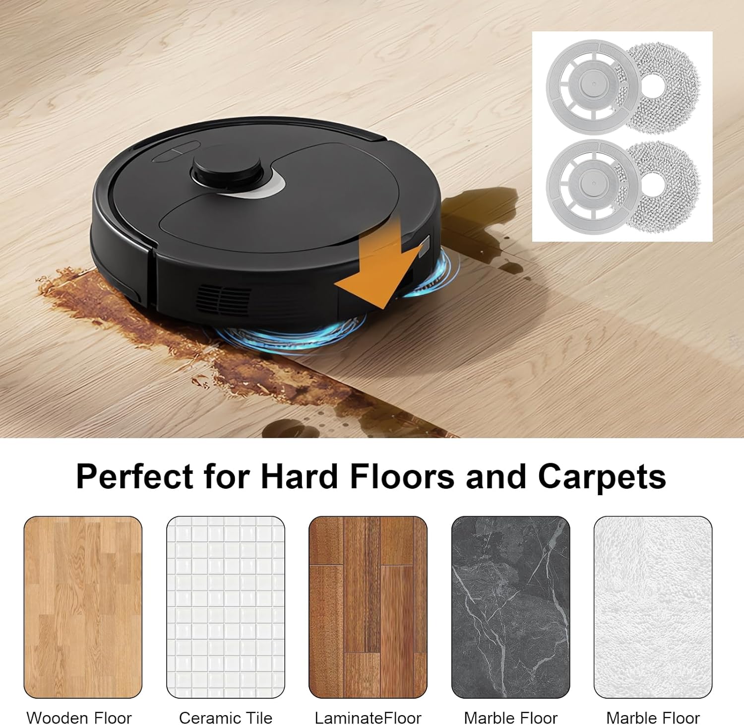 Fixbetter Replacement Mop Pads for Roborock Qrevo