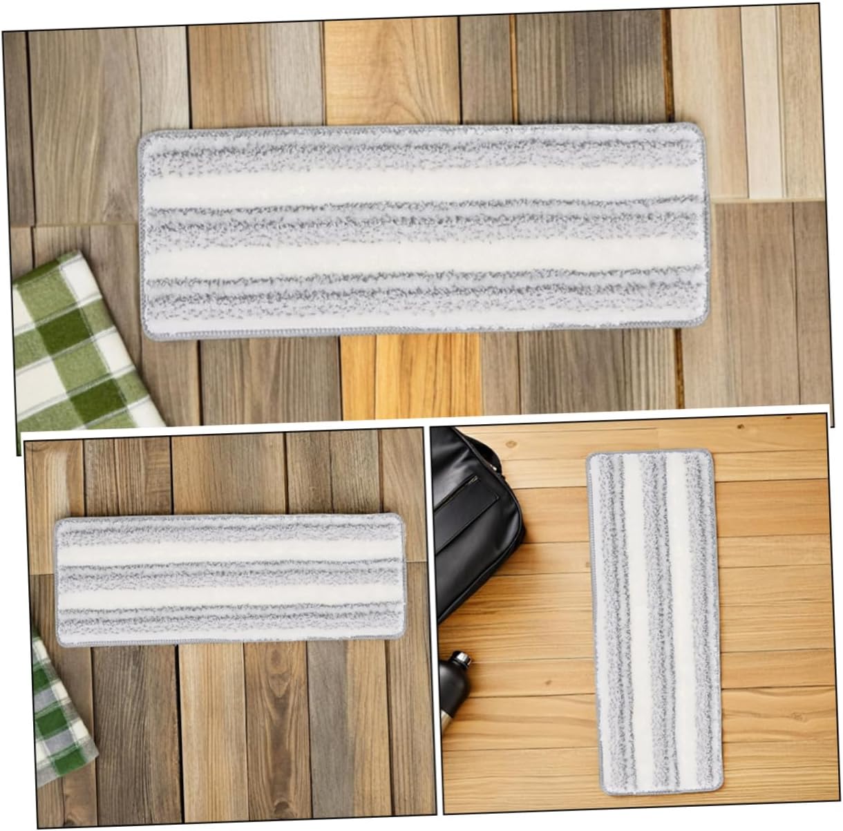 5pcs Washable Flat Mop Pads Self Adhesive Microfiber for Hardwood Floors