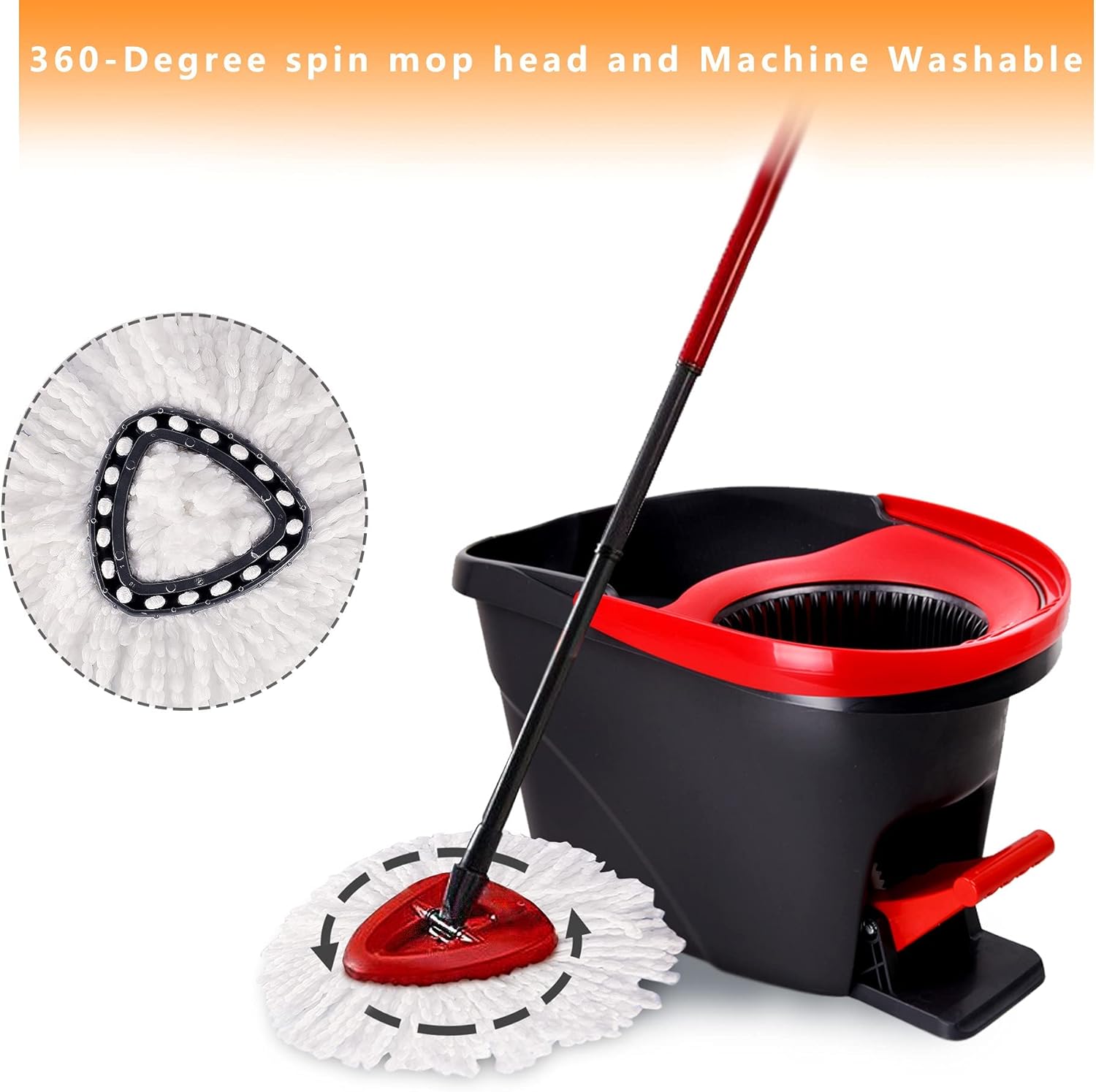 10-Pack Microfiber Spin Mop Replacement Heads