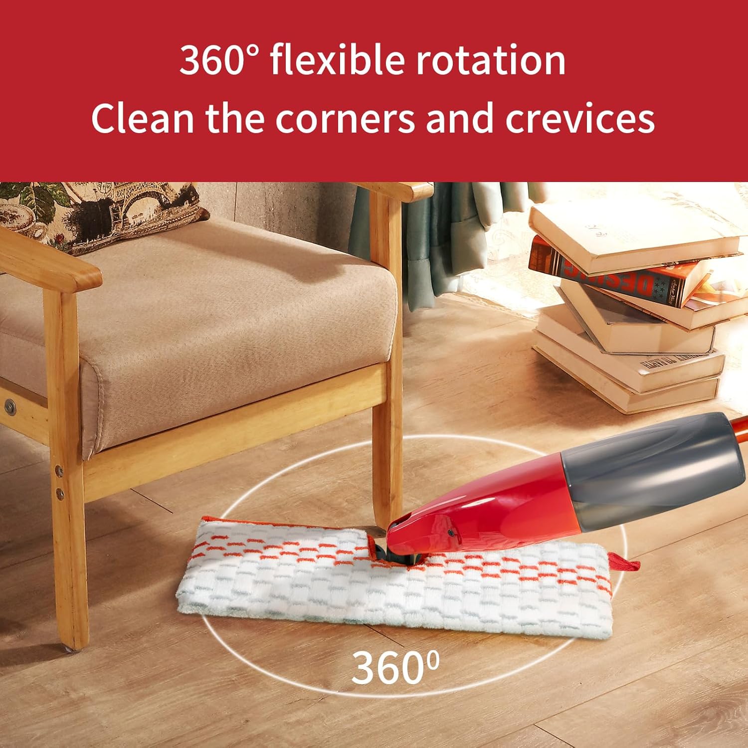 4 Pack Microfiber Spray Mop Pads for Oceda ProMist MAX