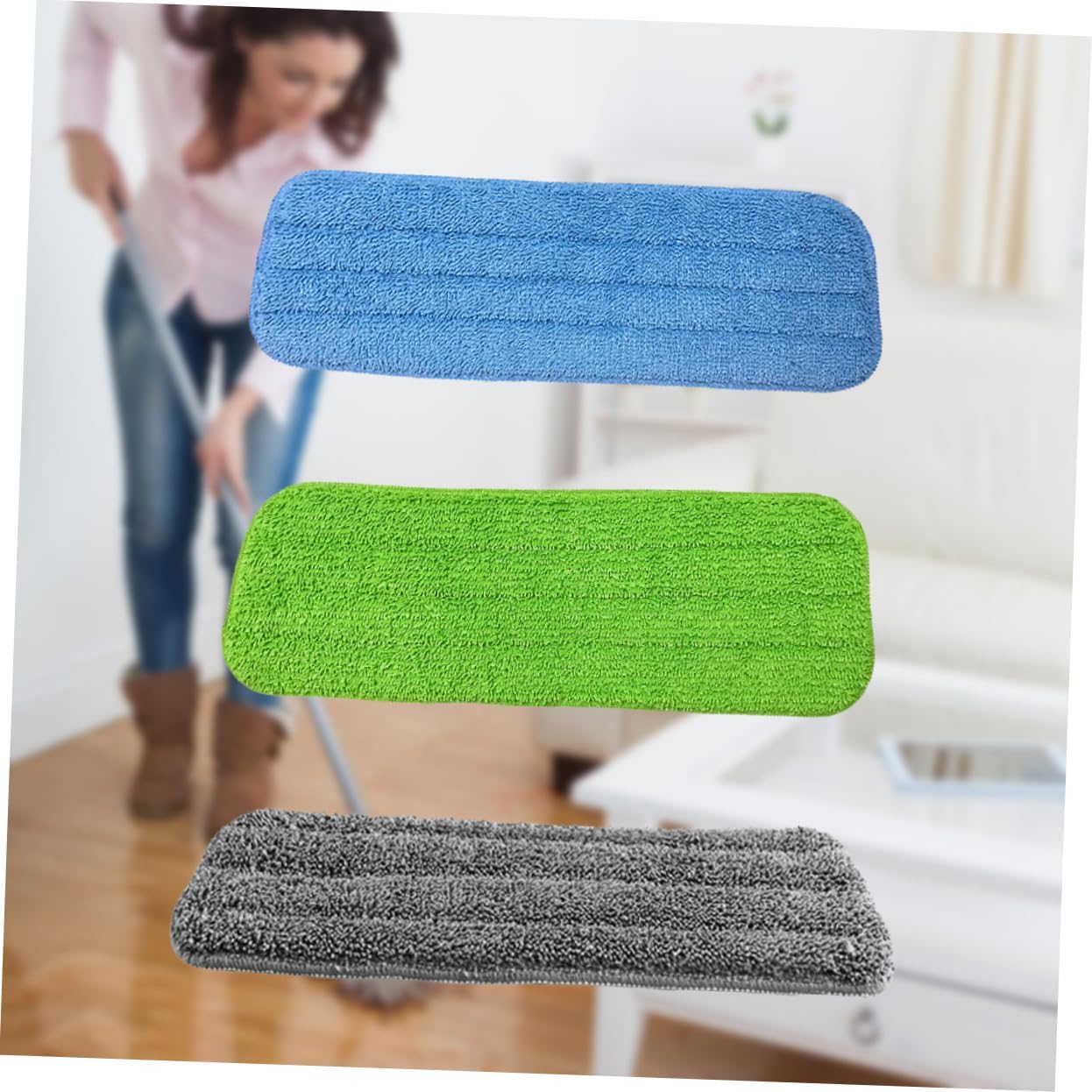 PACKOVE 3Pcs Water Spraying Mop Cloth Replacement