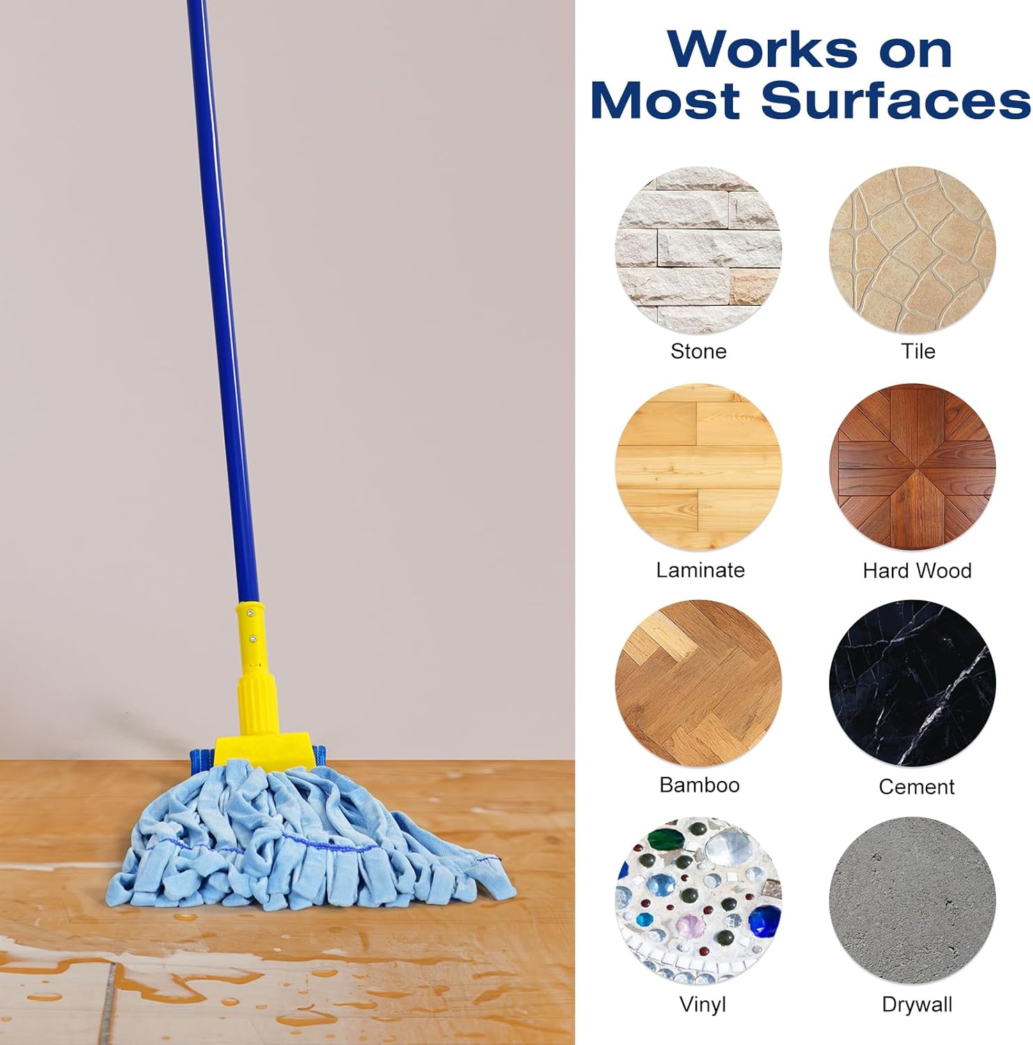 Matthew Cleaning Microfiber Tube Mop Replacement 3 Pack