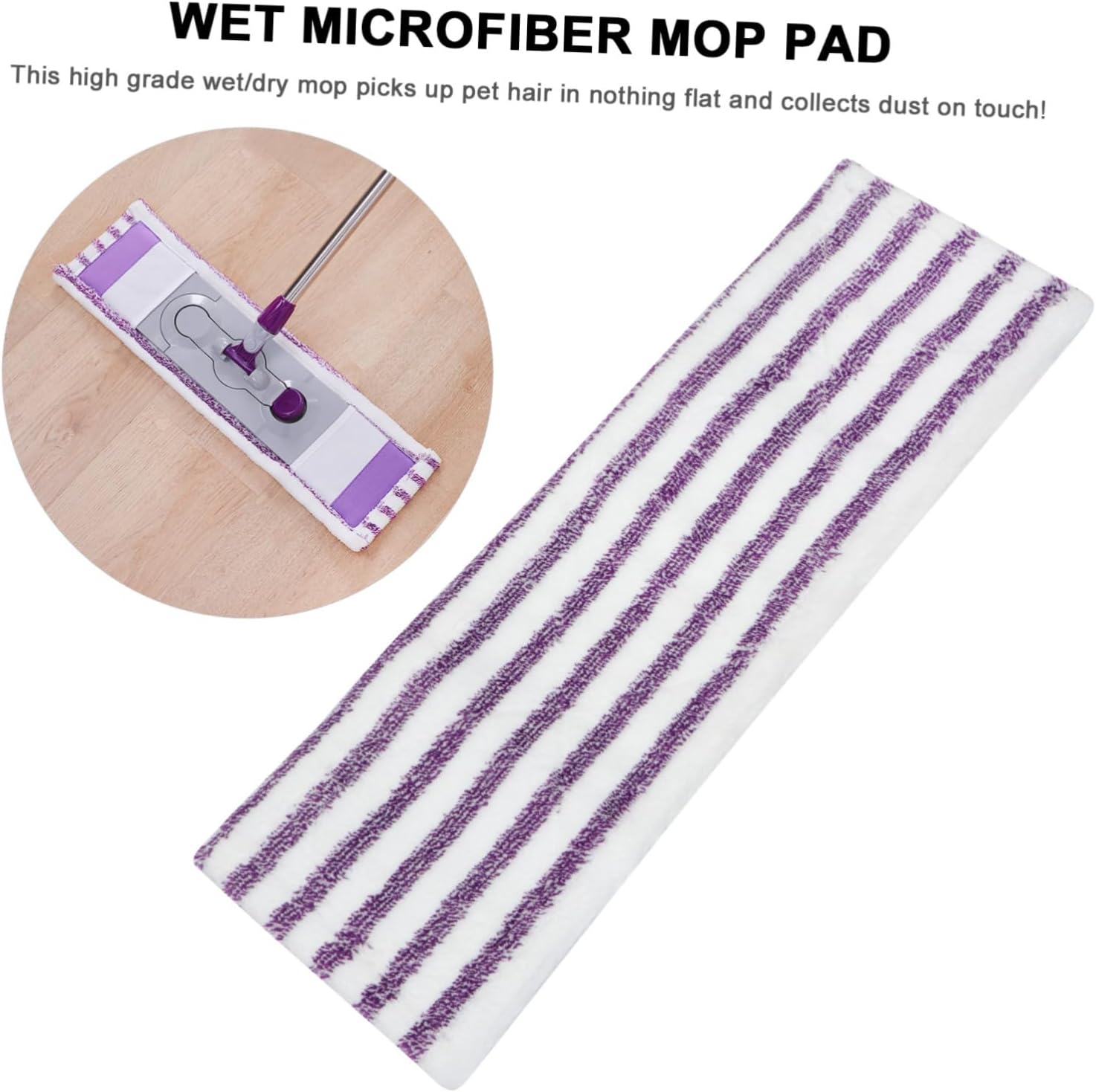 SHERCHPRY Mop Replacement Pads for Hardwood Tile and Marble