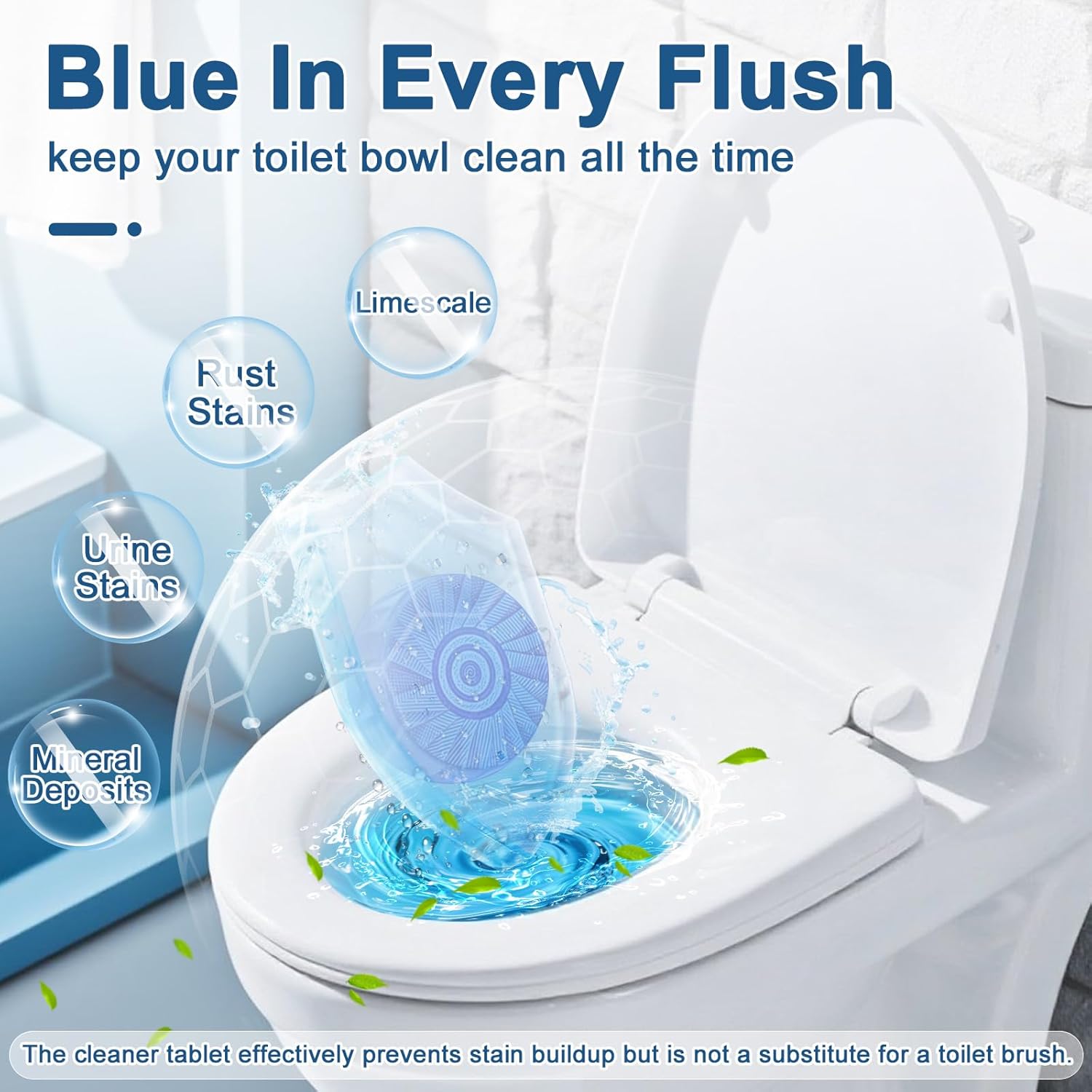 Msvvko Toilet Bowl Cleaner Tablets 30 Tabs Septic Safe Fresh Scent