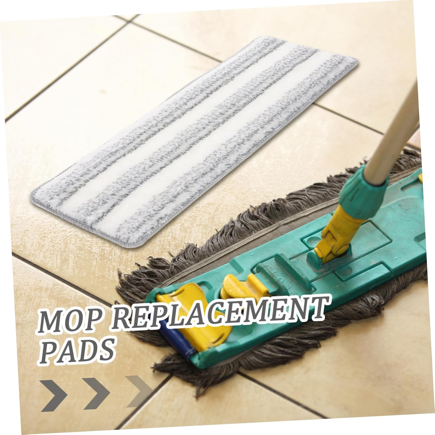 FRCOLOR Self-Adhesive Microfiber Mop Pads 5 Pack