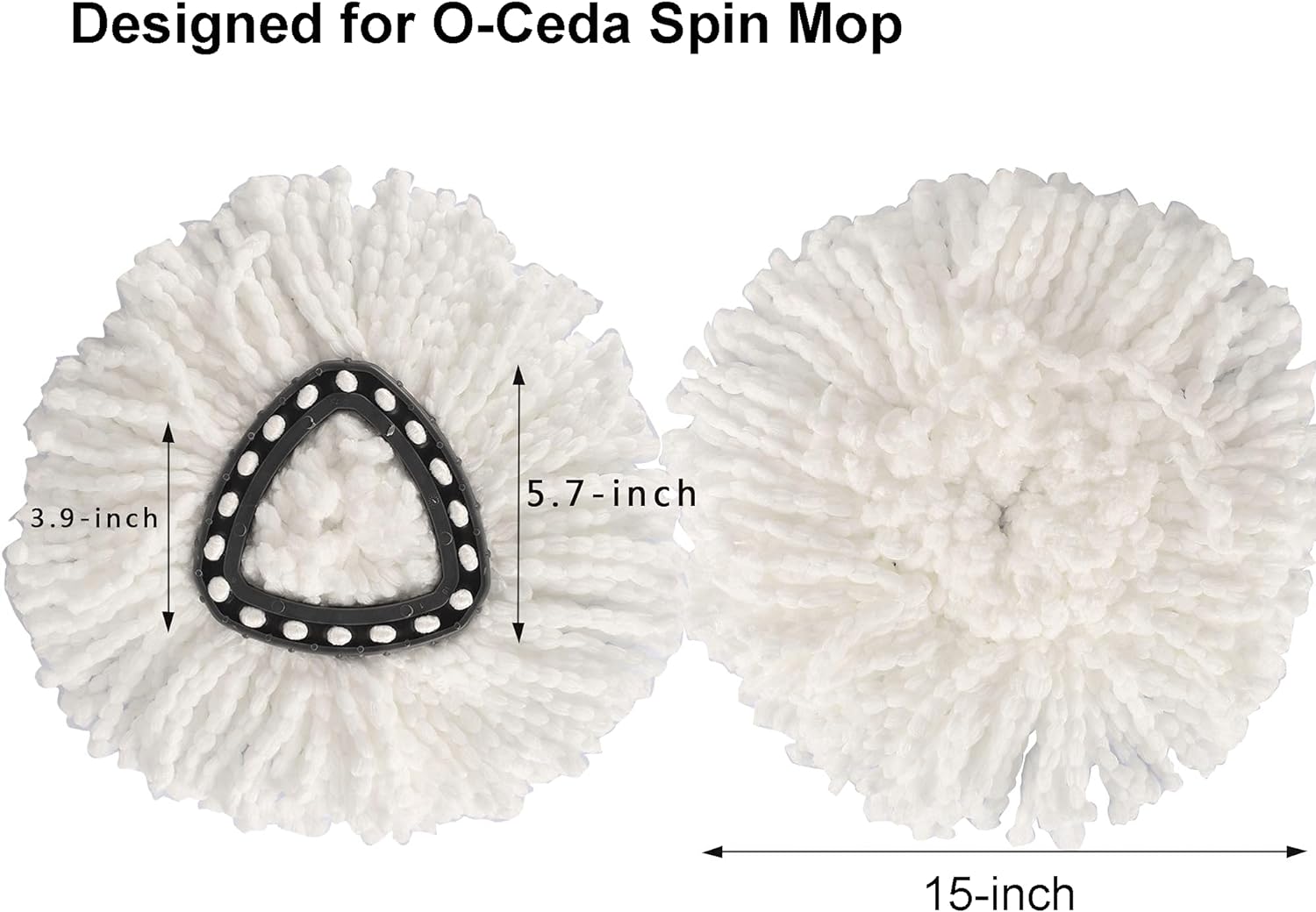 10-Pack Microfiber Spin Mop Replacement Heads