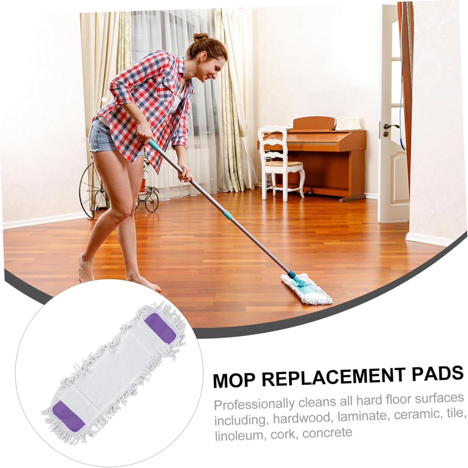 Minkissy Reusable Microfiber Mop Pads for Floor Cleaning 1