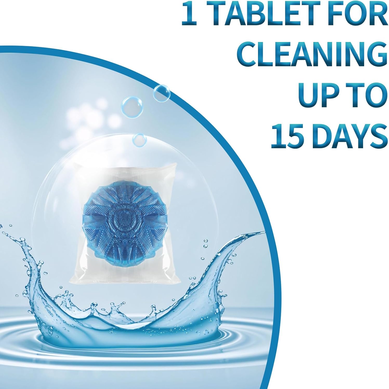 Senmenda 50 Pack Blue Toilet Bowl Cleaner Tablets