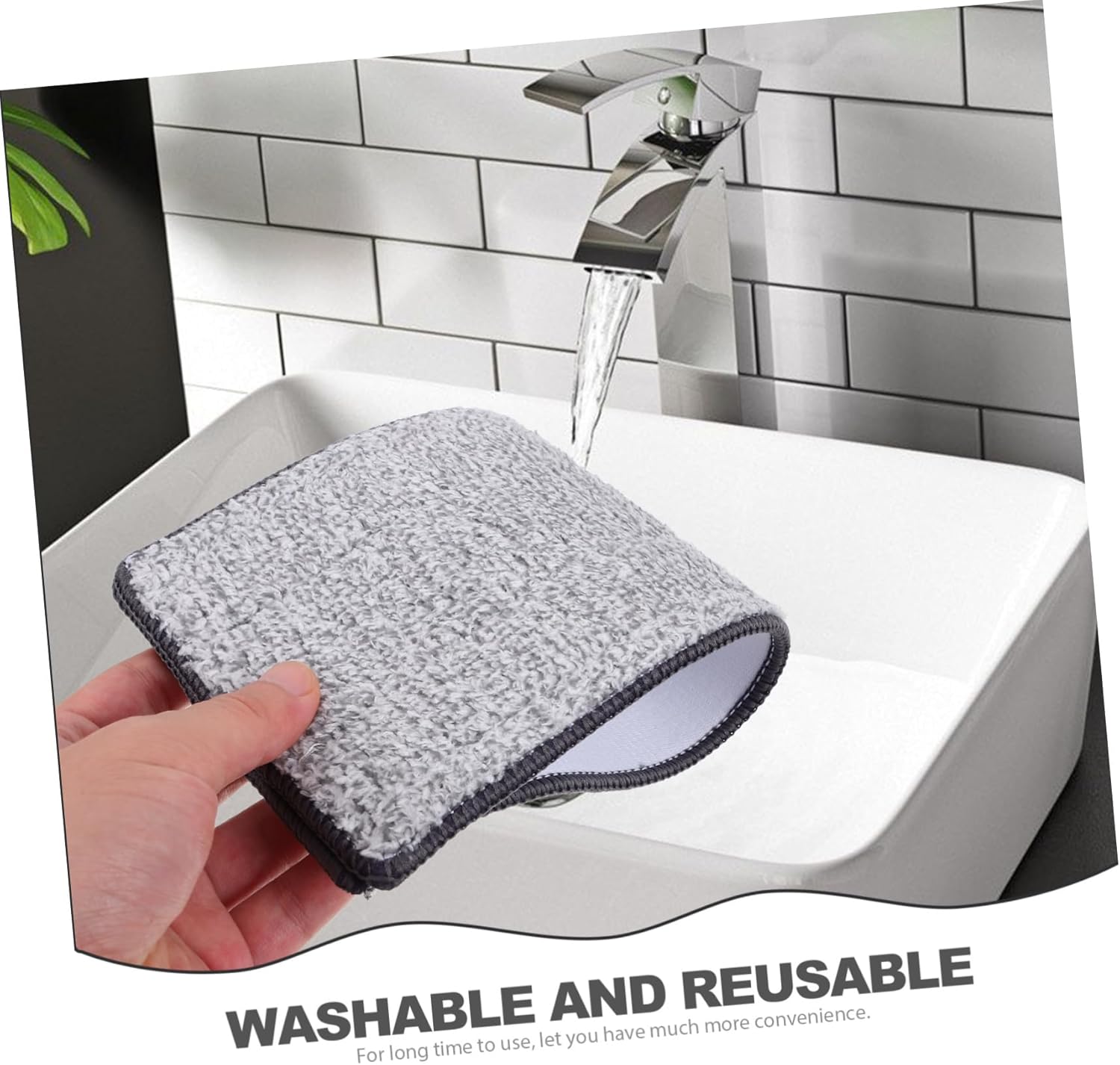 10pcs Microfiber Mop Pads for Floor Cleaning Reusable