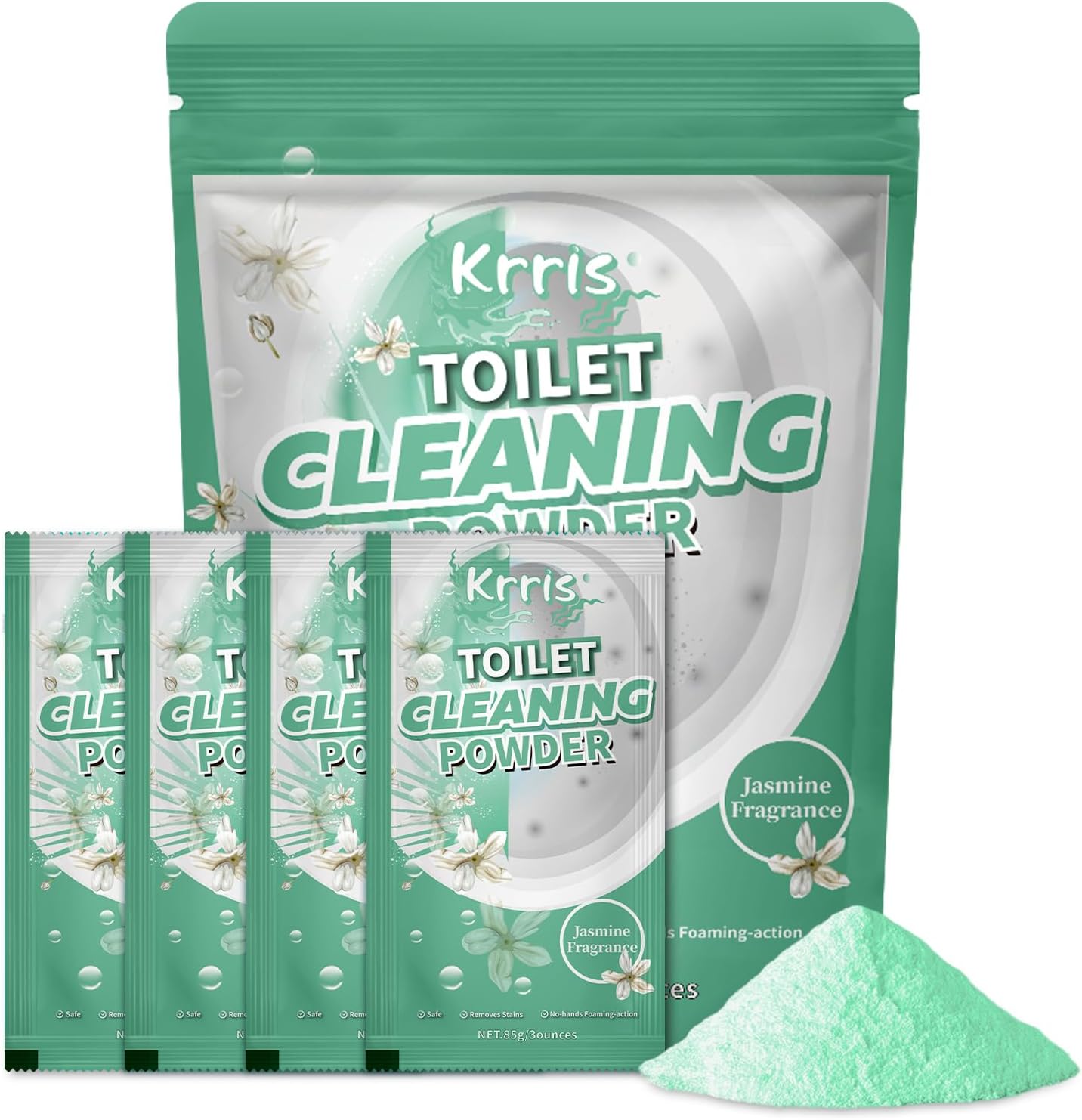 Krris Green Toilet Bowl Cleaner with Jasmine Scent