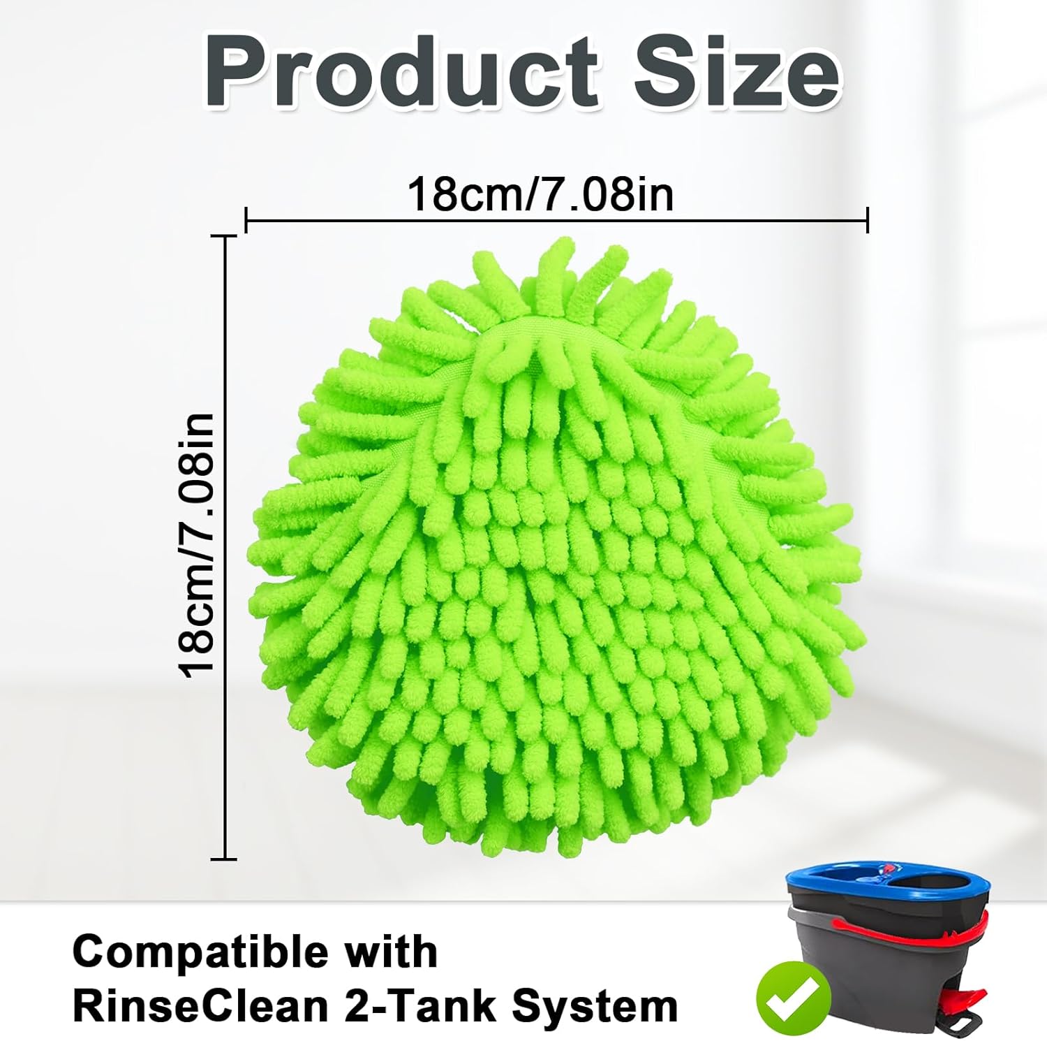 DLAIMI 6 Pack Spin Mop Replacement Heads