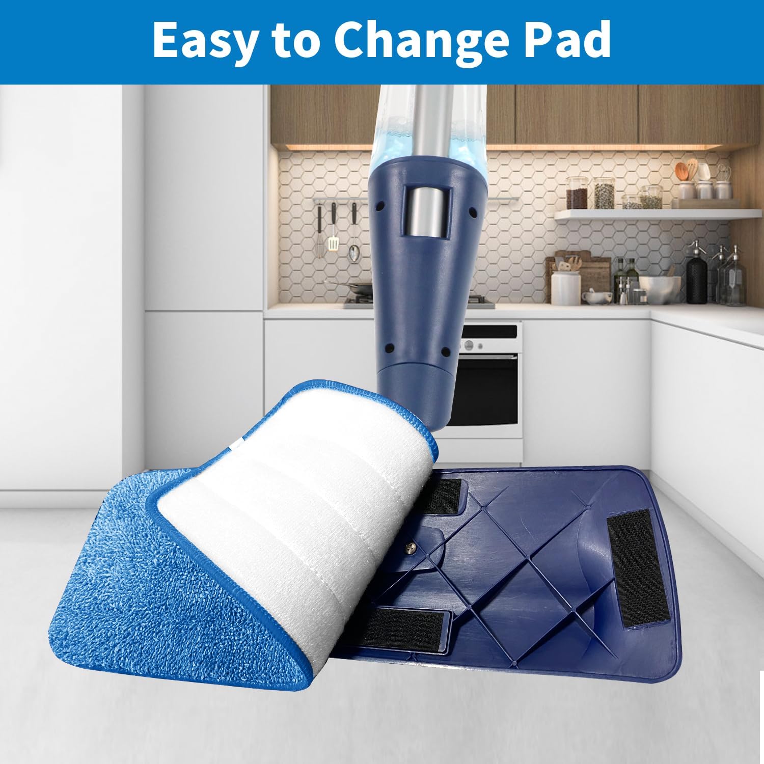 AmaVins 6-Pack Reusable Coral Fleece Mop Pads