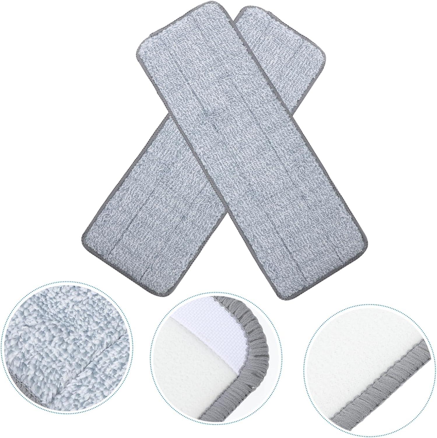 2pcs Microfiber Mop Pads for Wet Dry Cleaning 1
