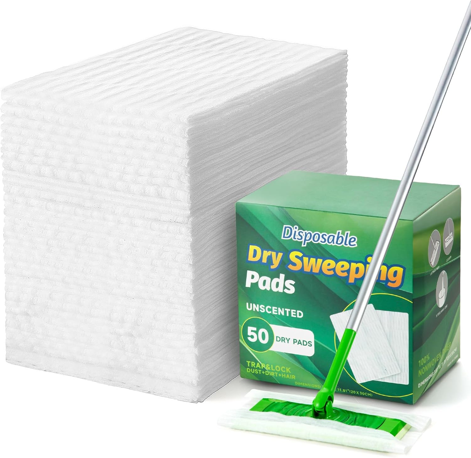 Peachicha Dry Sweeping Cloths Refills 150 Count 787x1181 Inch