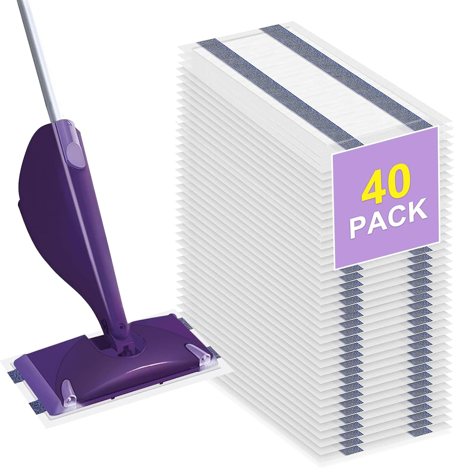 40 Pack WetJet Mop Pad Refills for Multi-Surface Cleaning