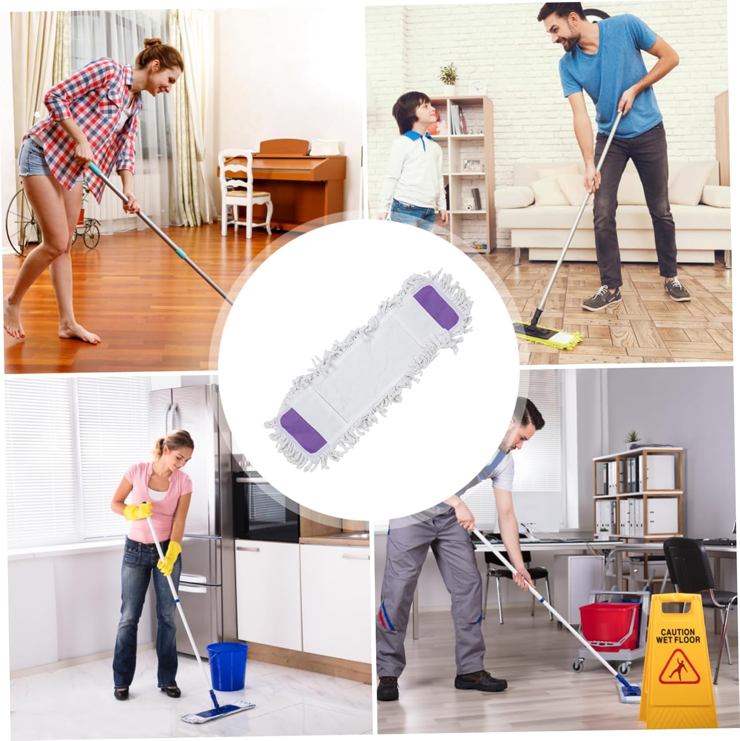 CALLARON Reusable Cotton Mopping Pads for All Hard Floors