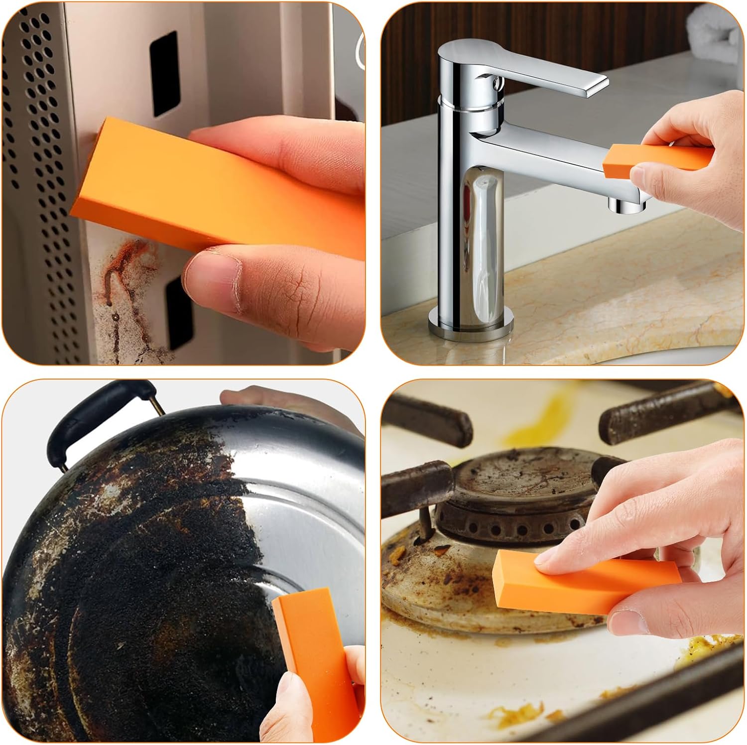 8Pcs Reusable Stainless Steel Stain Remover