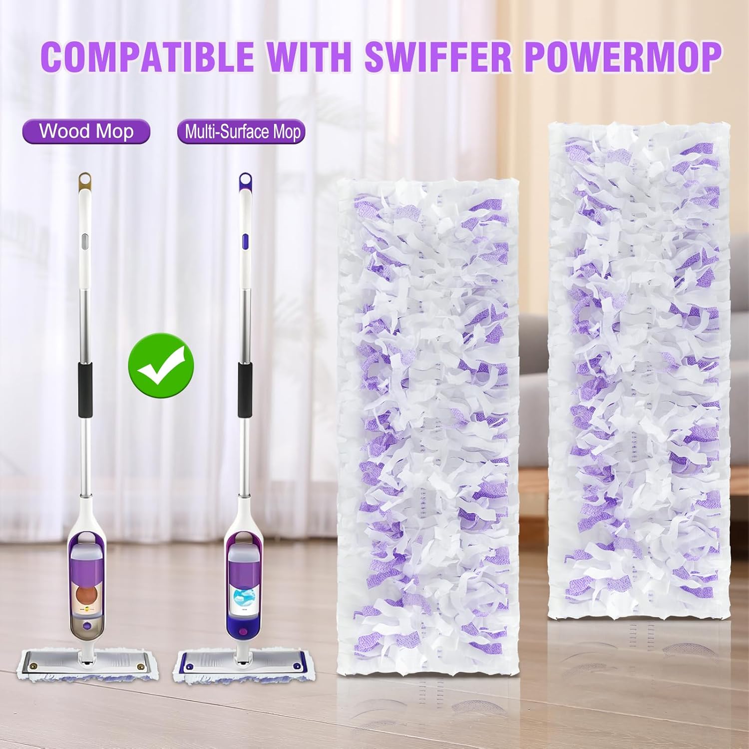 60 Count Swiffer Power Mop Refills - Extra Absorbent No Mess Mopping